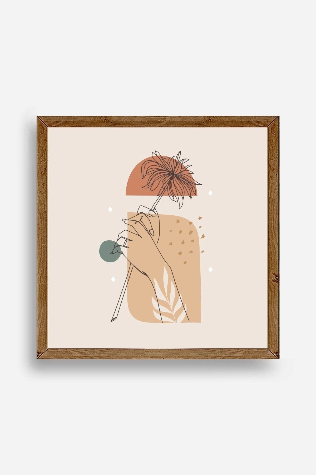 Modern Ahşap Çerçeveli Tablo 50 x 50