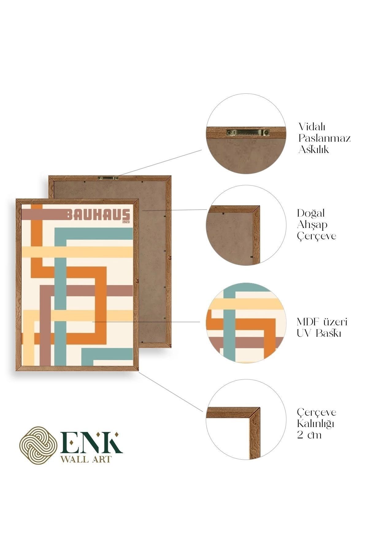 Bauhaus Ahşap Çerçeveli Tablo 30 x 42