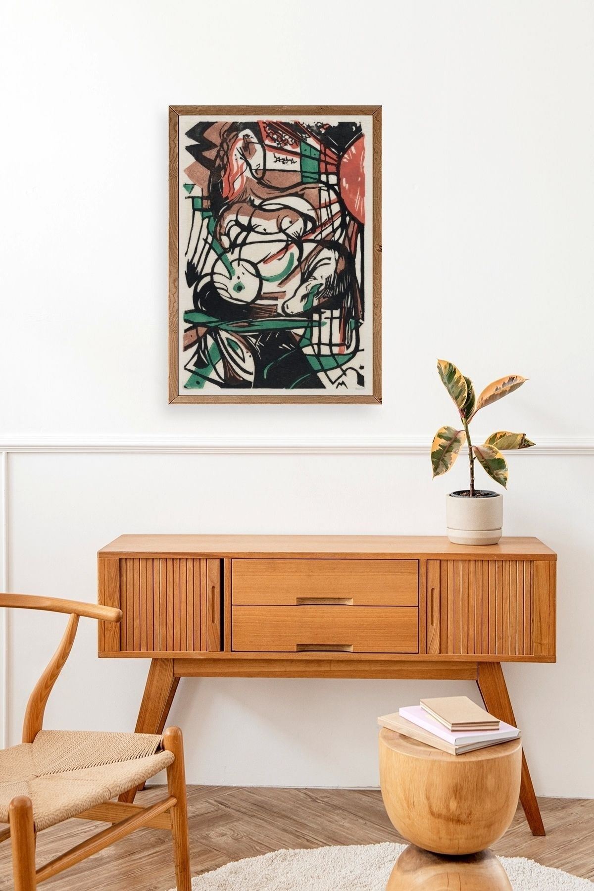 Franz Marc Ahşap Çerçeveli Tablo 30 x 42