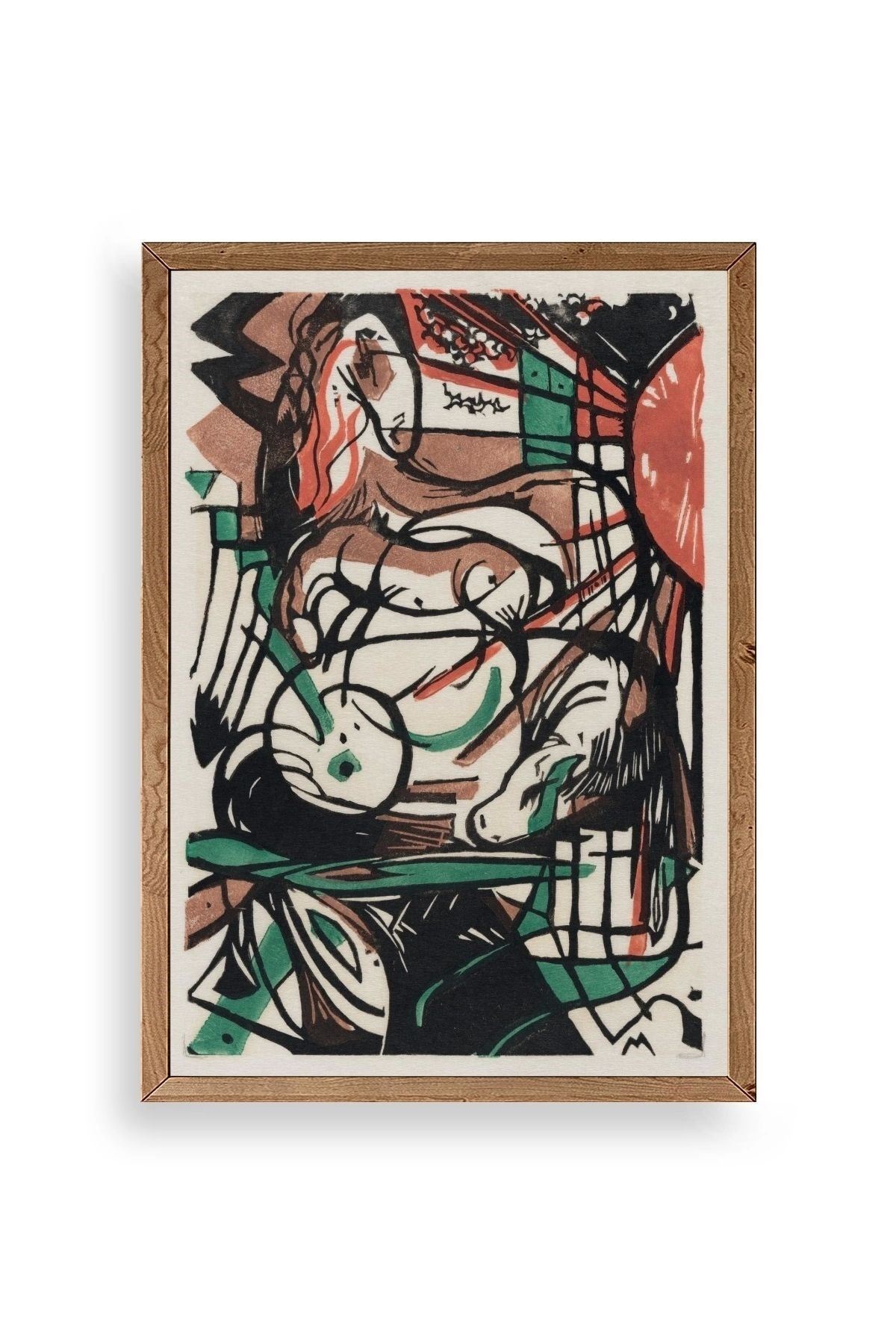 Franz Marc Ahşap Çerçeveli Tablo 50 x 70