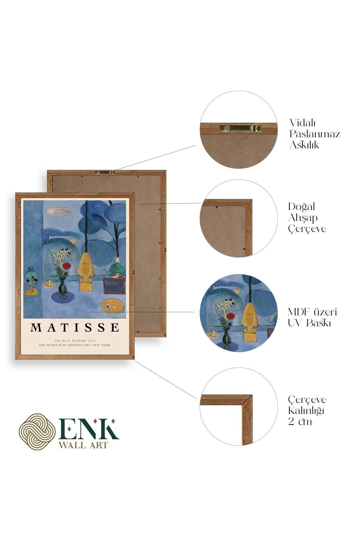 Matisse Ahşap Çerçeveli Tablo 23 x 30