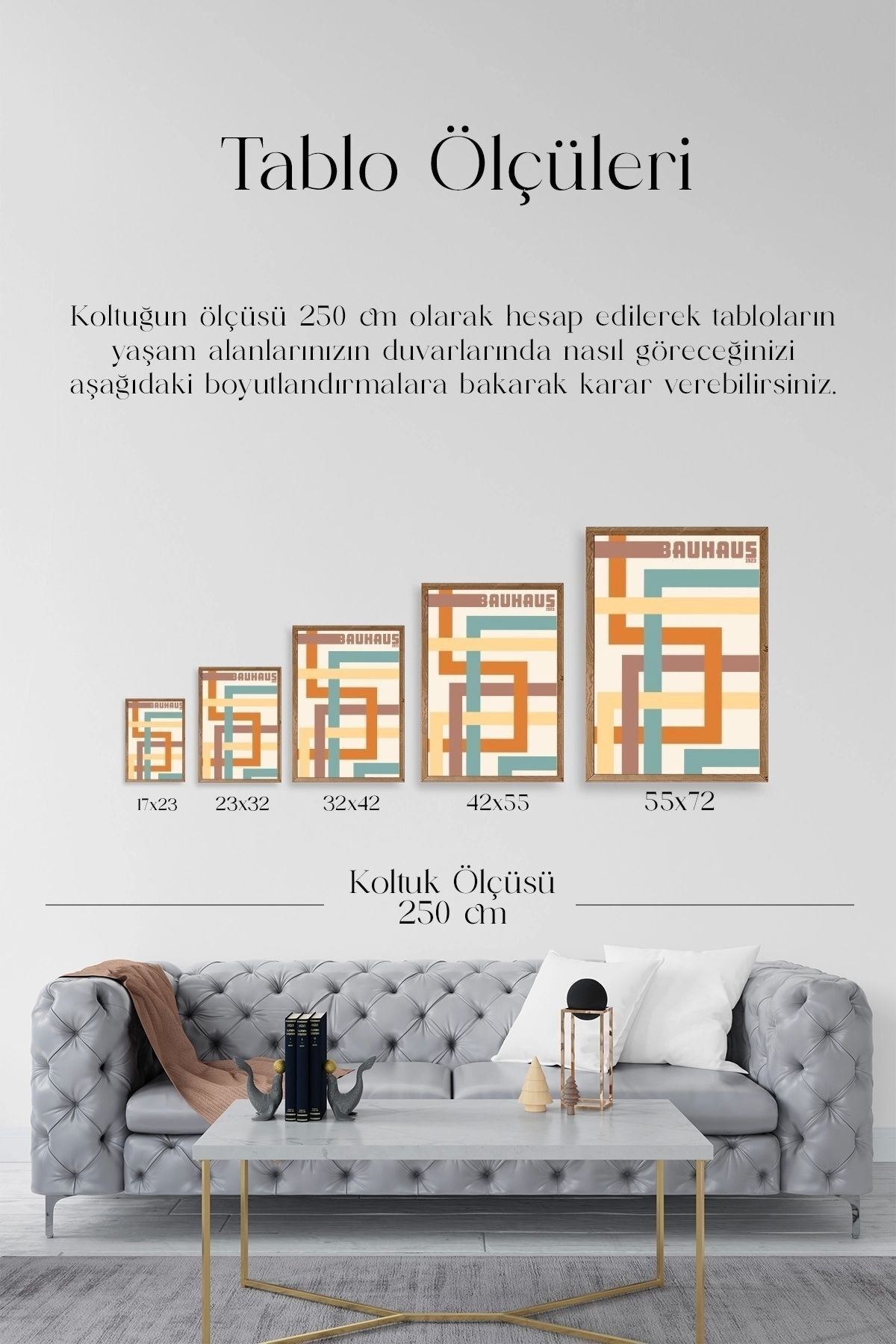 Bauhaus Ahşap Çerçeveli Tablo 50 x 70