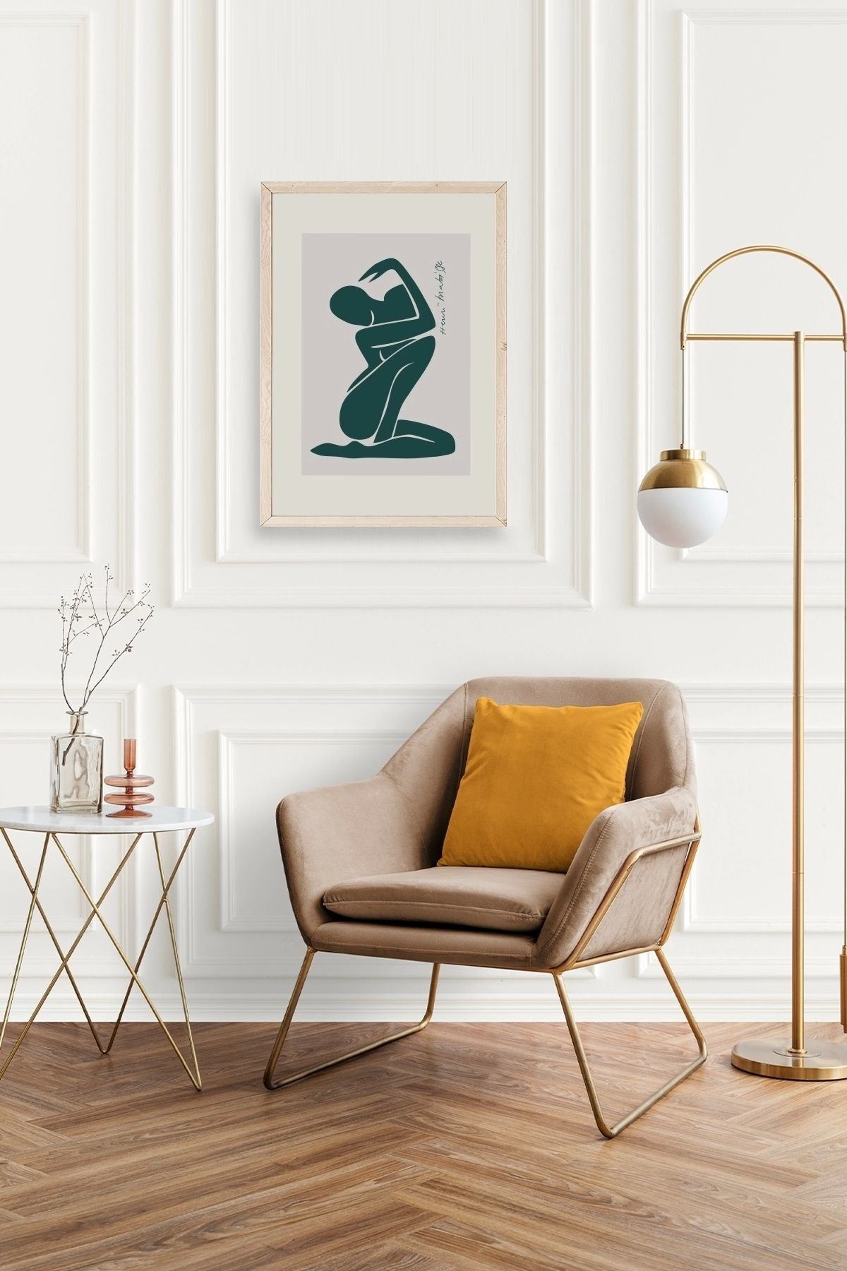 Modern Ahşap Çerçeveli Tablo 23 x 30