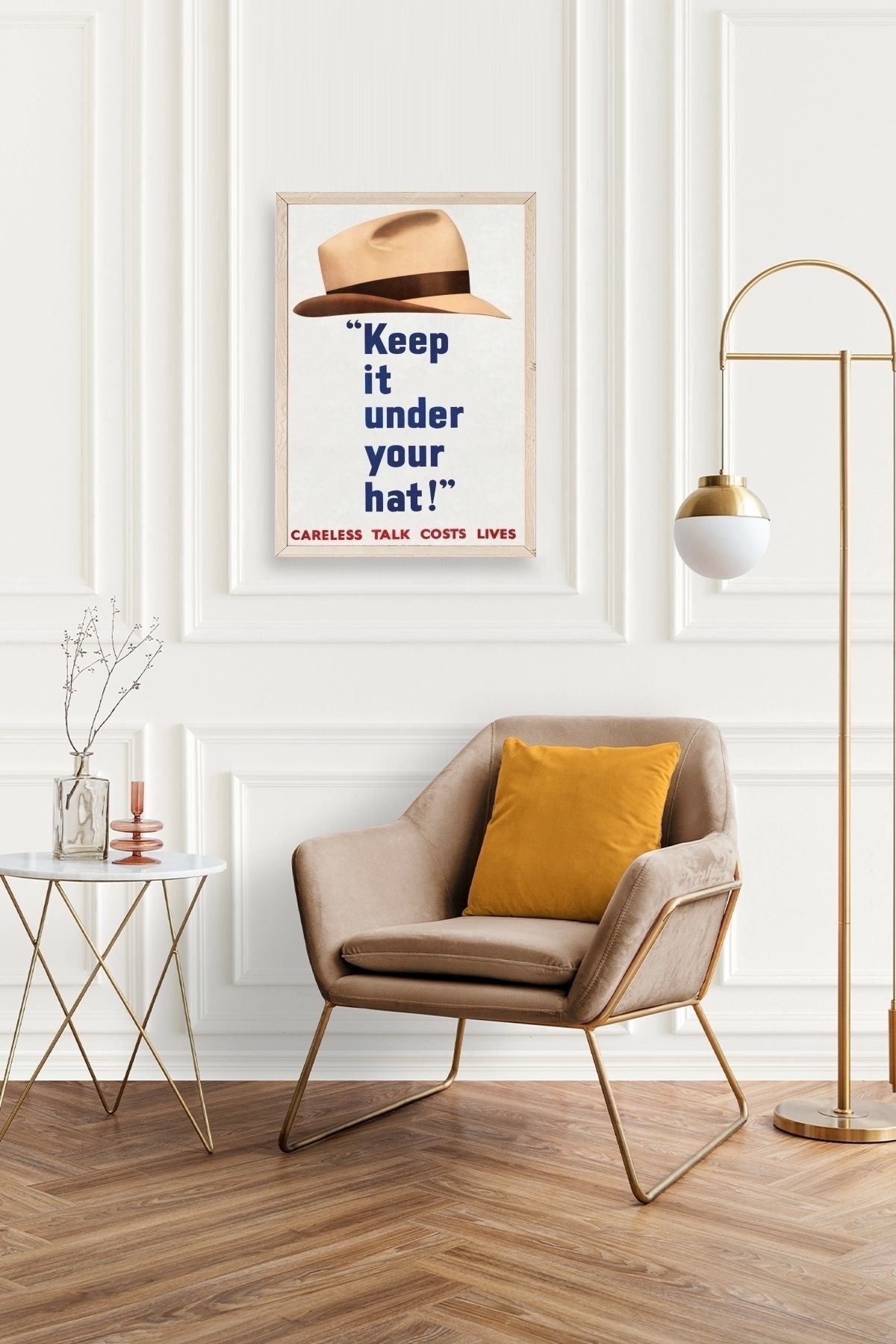 Motto Ahşap Çerçeveli Tablo 23 x 30