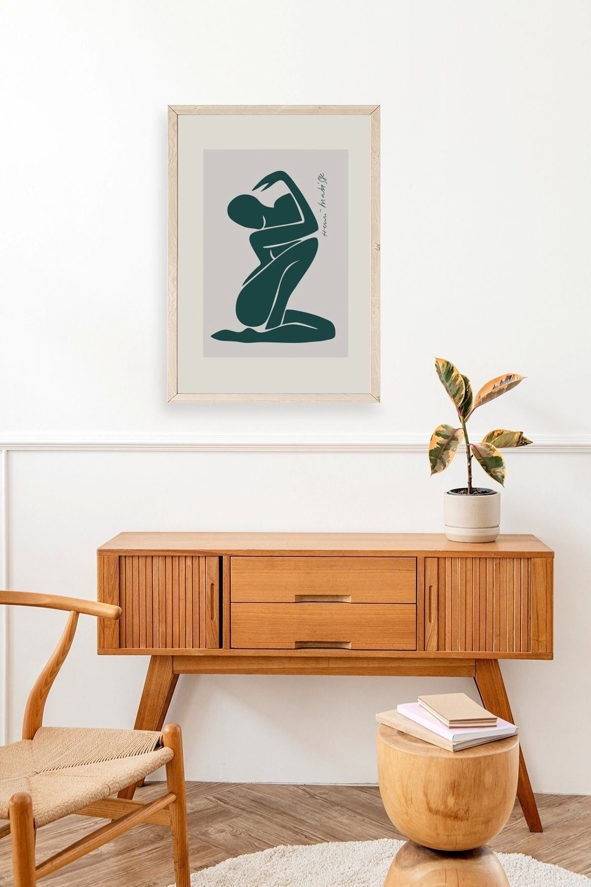 Modern Ahşap Çerçeveli Tablo 50 x 70