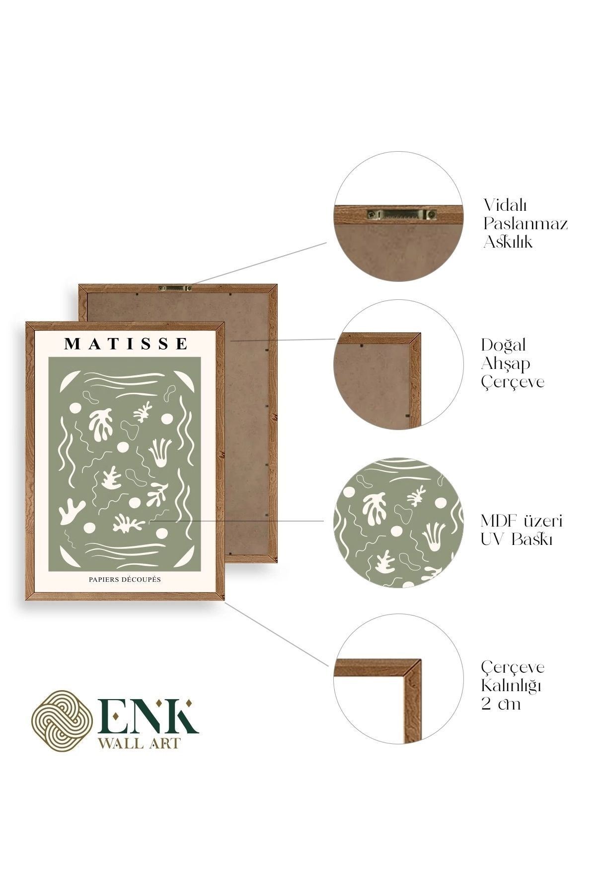 Henri Matisse Ahşap Çerçeveli Tablo 50 x 70