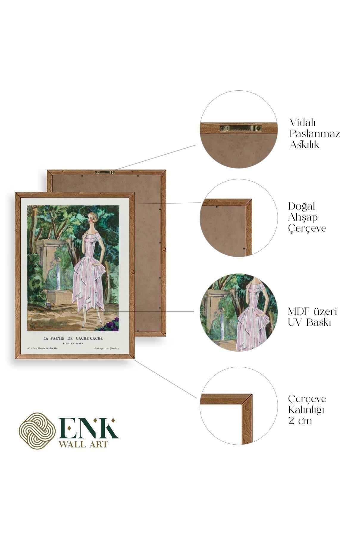 Bon Ton Gazetesi Ahşap Çerçeveli Tablo 50 x 70