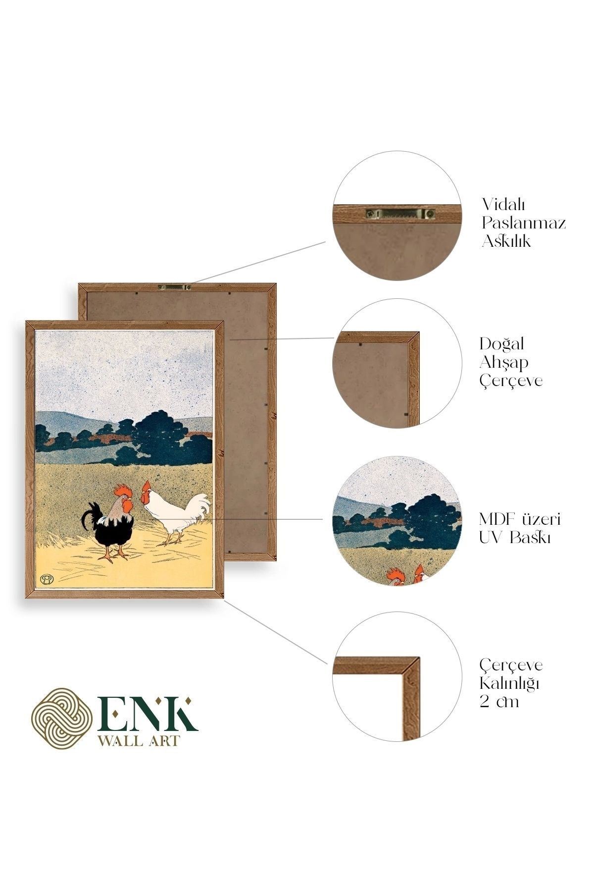 Edward Penfield Ahşap Çerçeveli Tablo 50 x 70