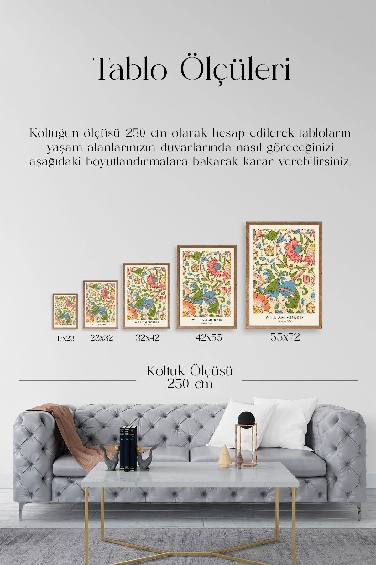 William Morris Ahşap Çerçeveli Tablo 50 x 70