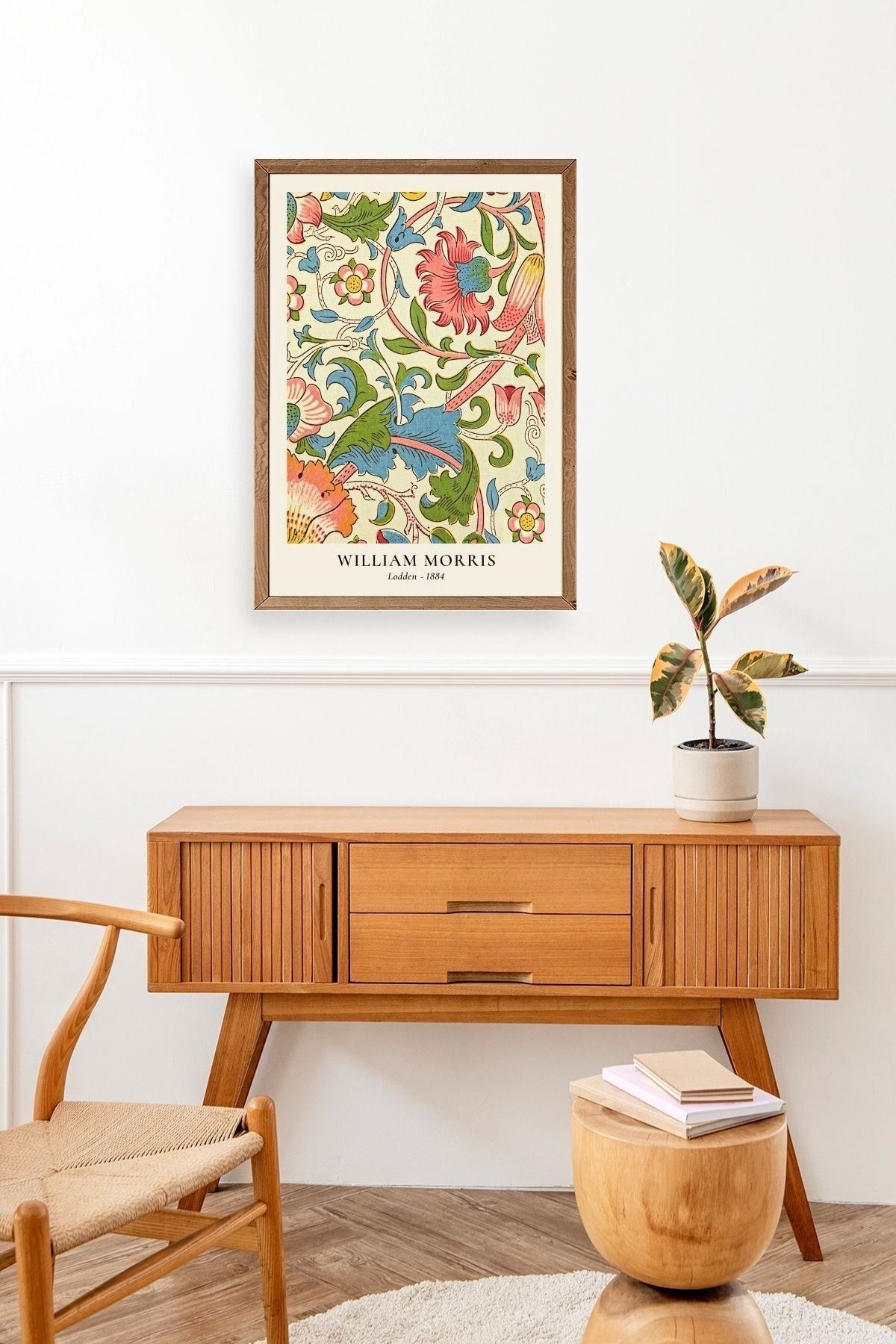 William Morris Ahşap Çerçeveli Tablo 17 x 23