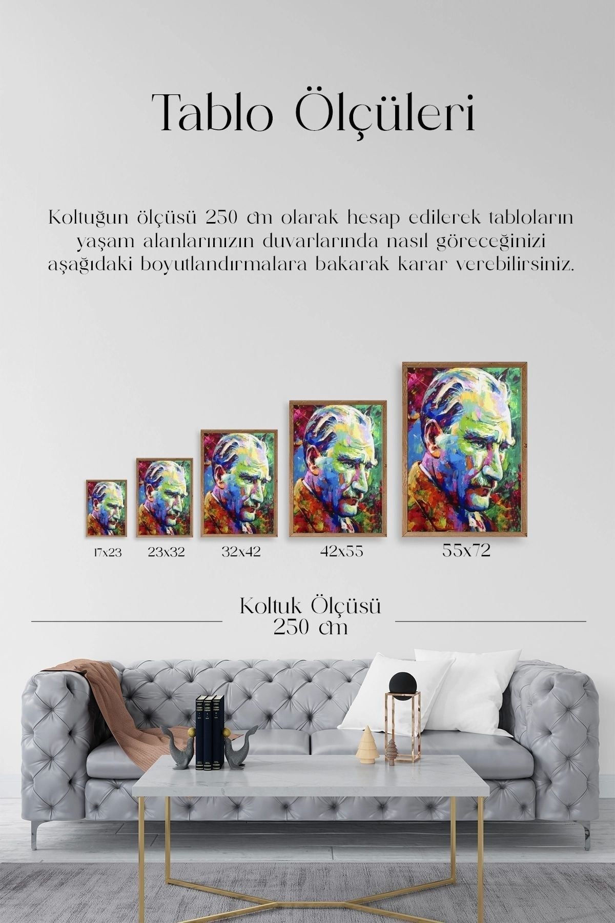 Atatürk Ahşap Çerçeveli Tablo 17 x 23