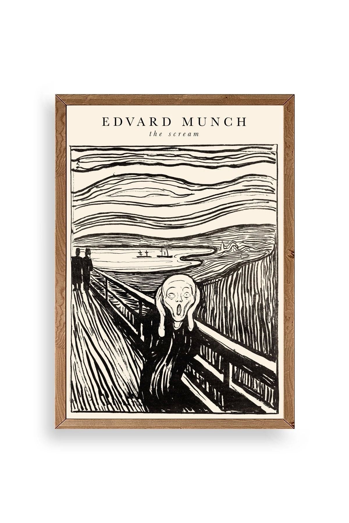 Çığlık Ahşap Çerçeveli Tablo 30 x 42