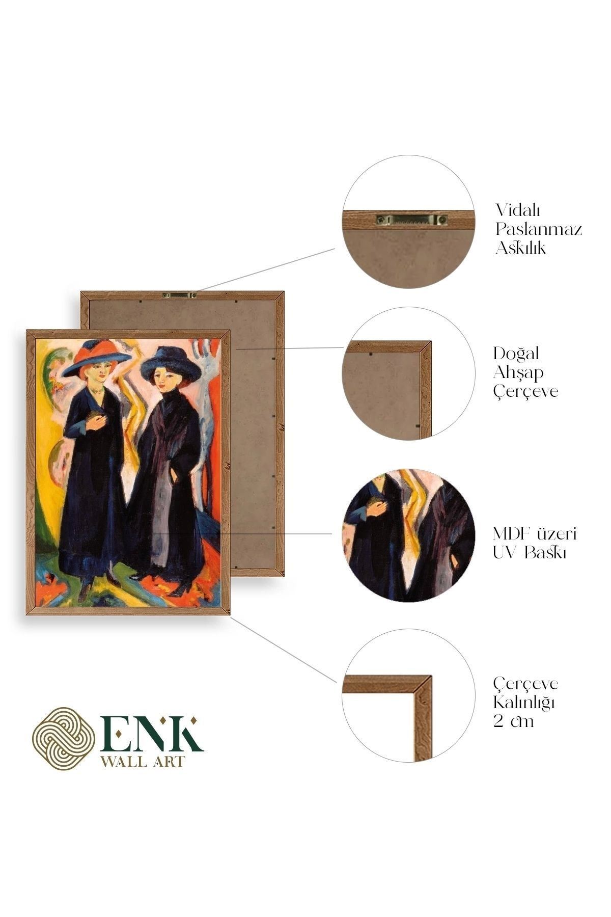 Ernst Ludwig Ahşap Çerçeveli Tablo 30 x 42