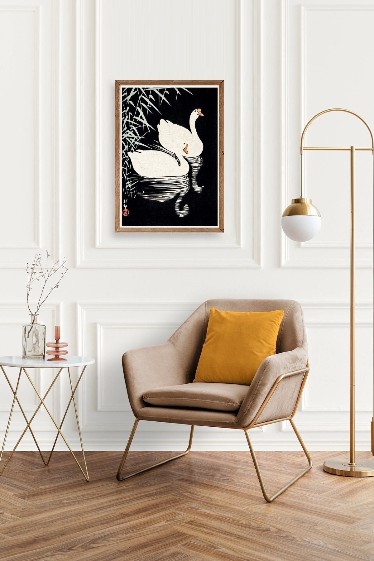 Sepia Herbes Ahşap Çerçeveli Tablo 30 x 42