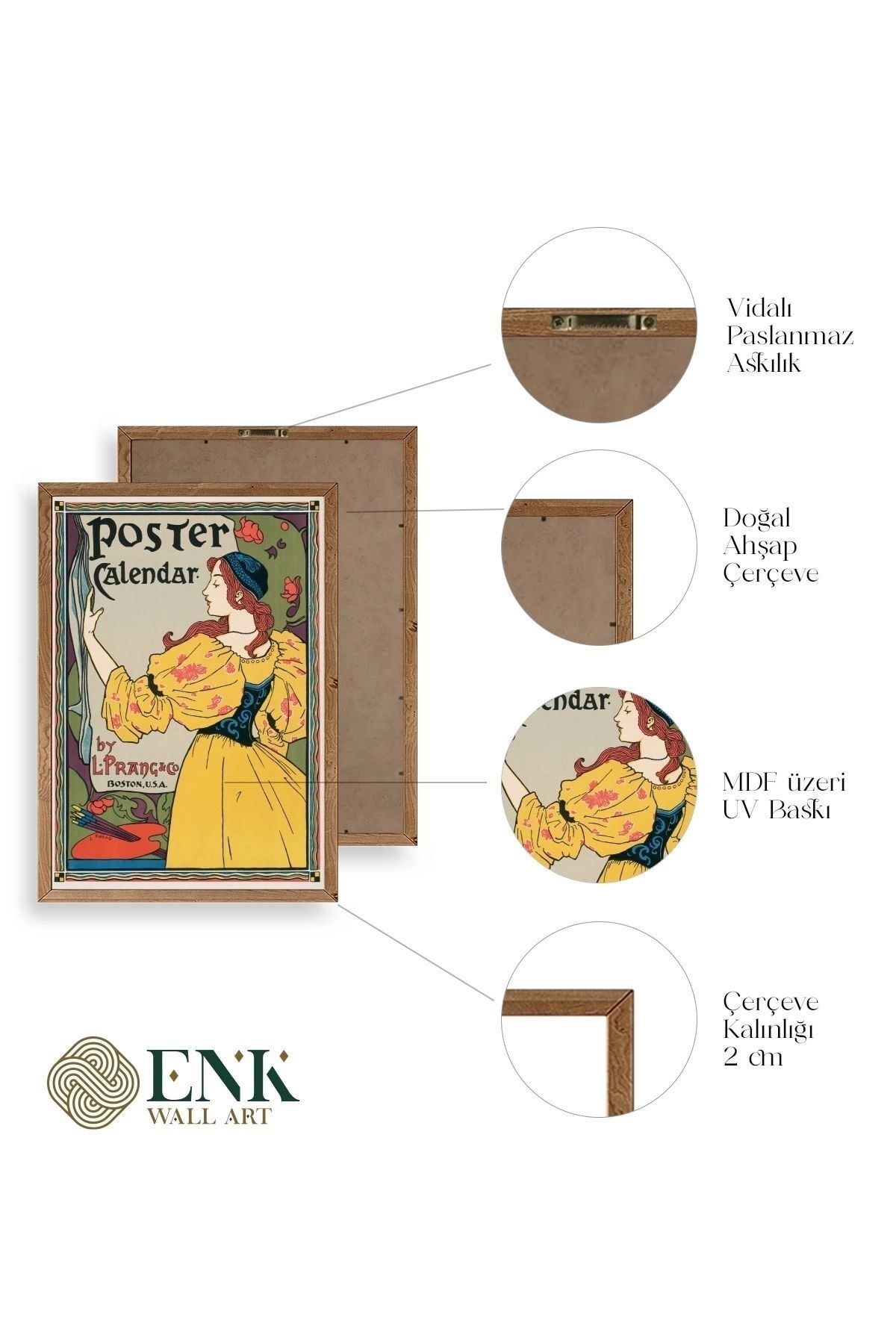 L. Prang Ahşap Çerçeveli Tablo 30 x 42