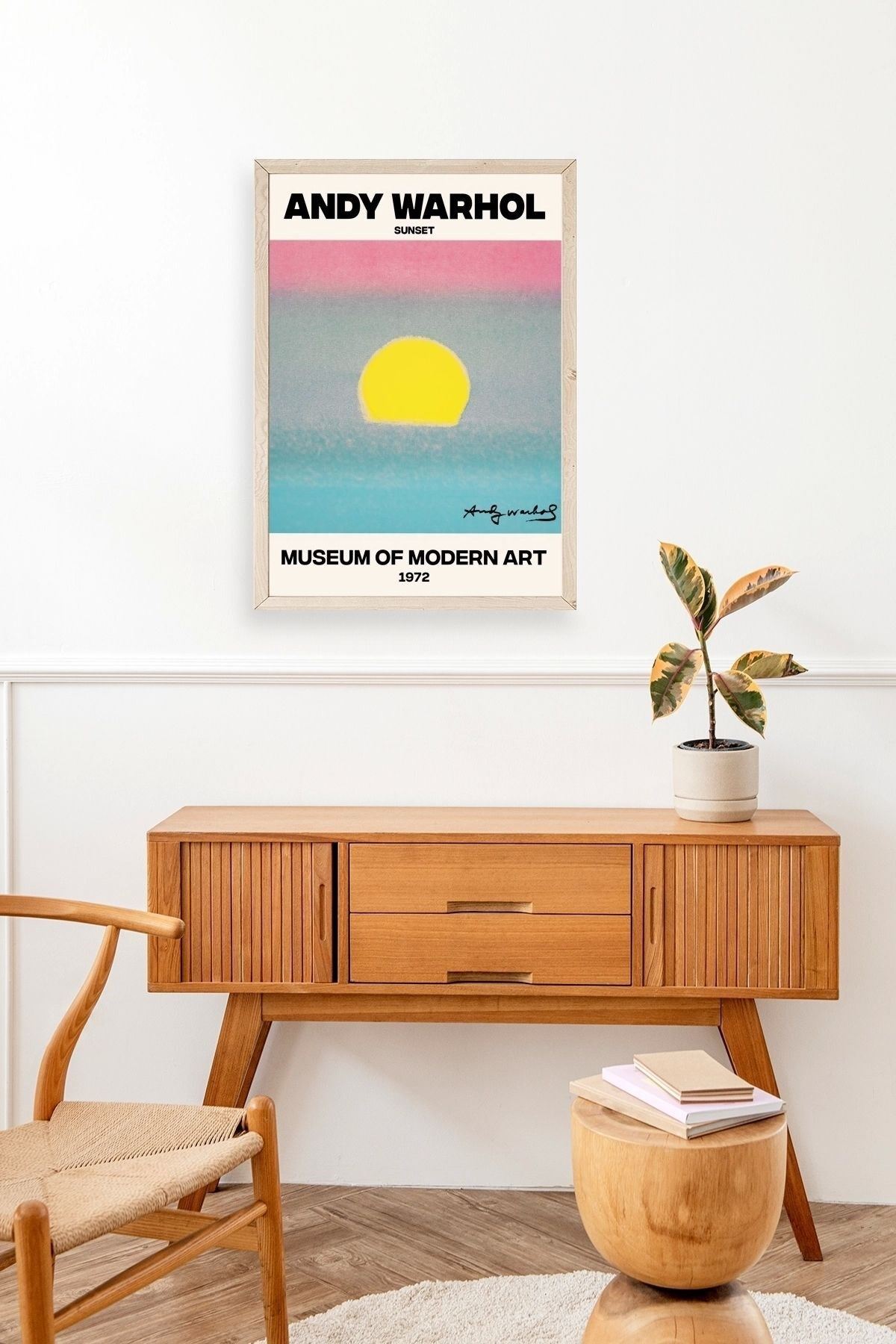 Andy Warhol Ahşap Çerçeveli Tablo 17 x 23