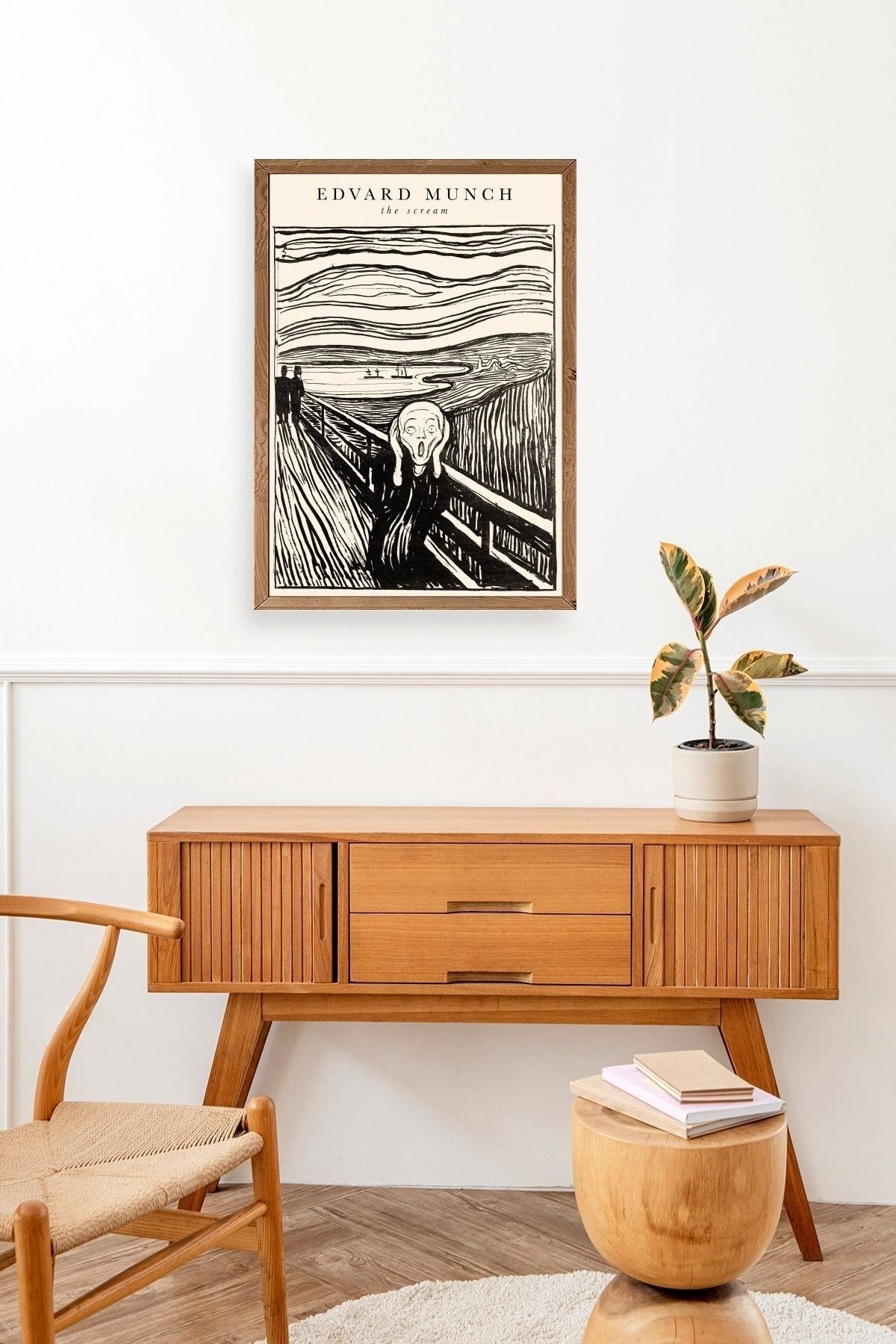 Çığlık Ahşap Çerçeveli Tablo 17 x 23