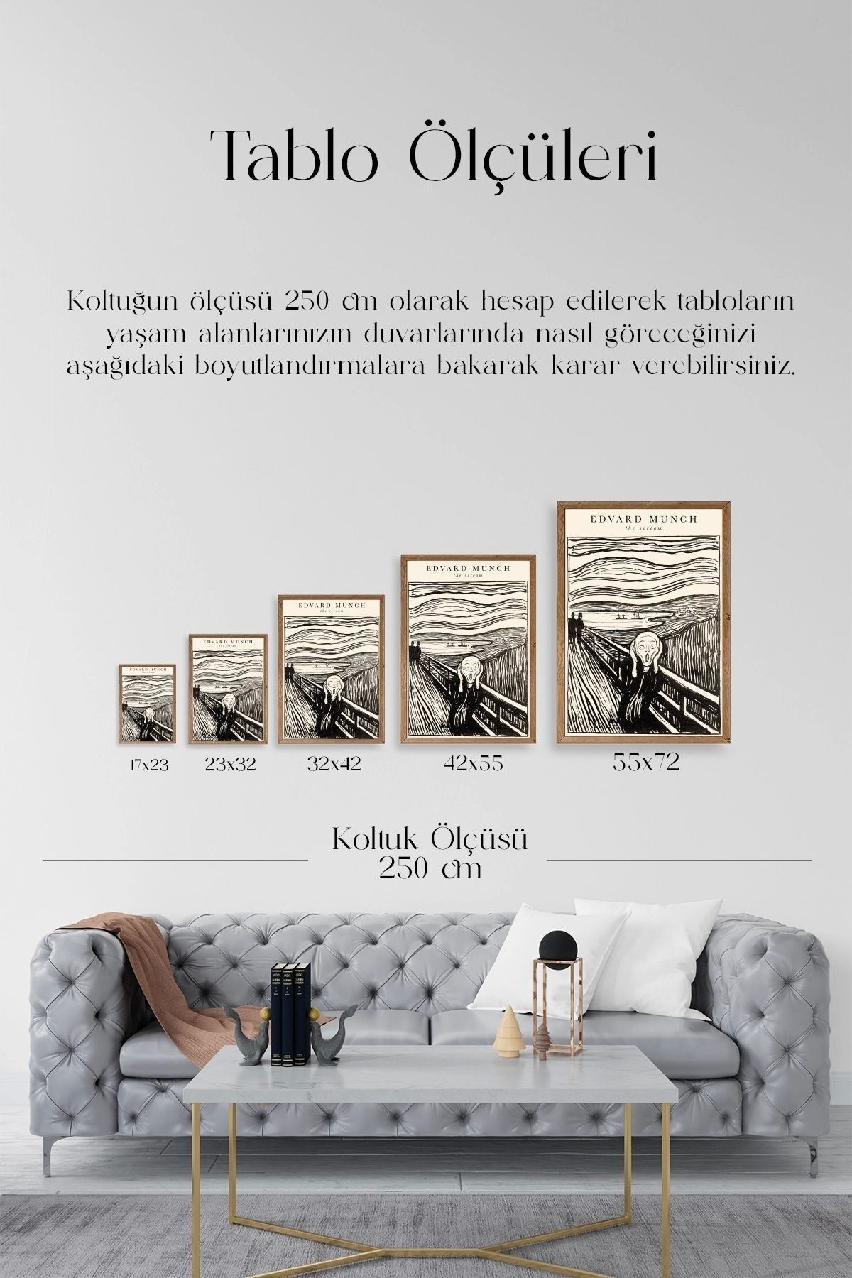 Çığlık Ahşap Çerçeveli Tablo 50 x 70