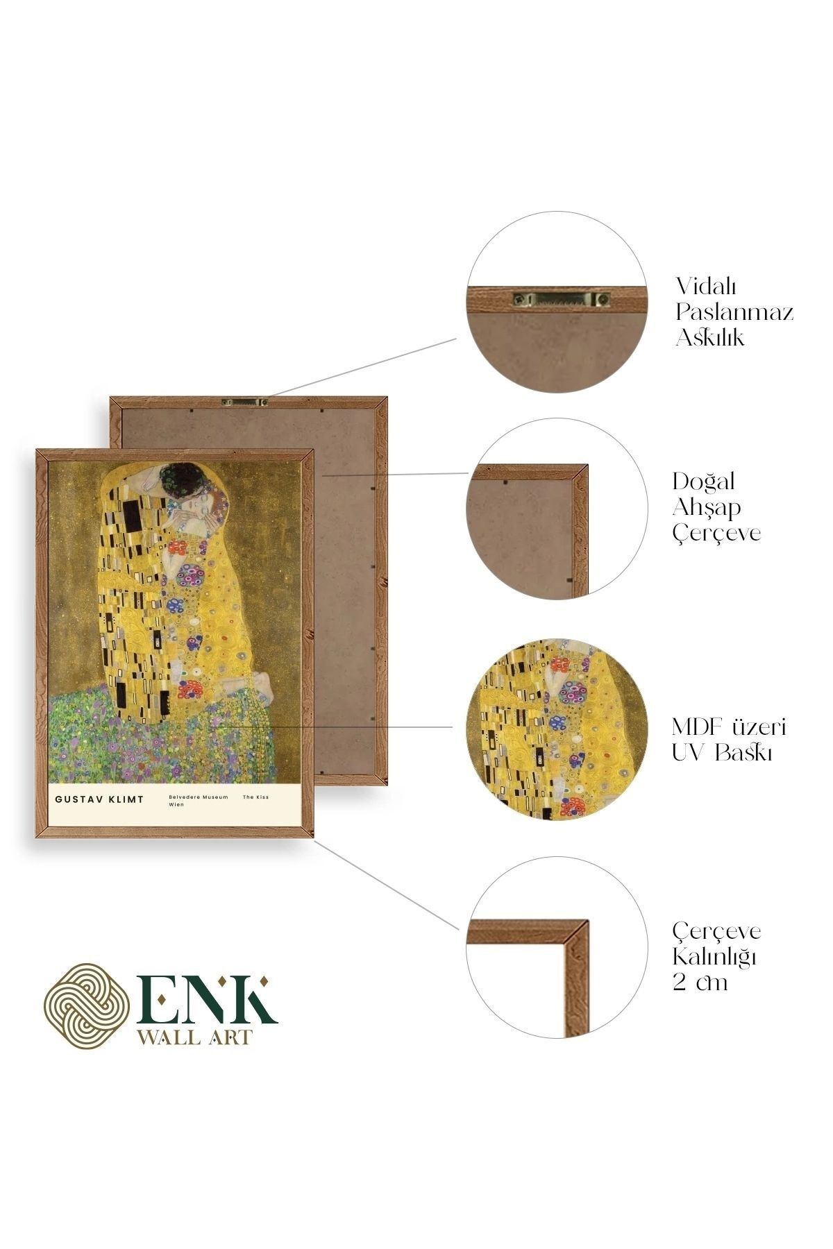 Gustav Klimt Ahşap Çerçeveli Tablo 50 x 70