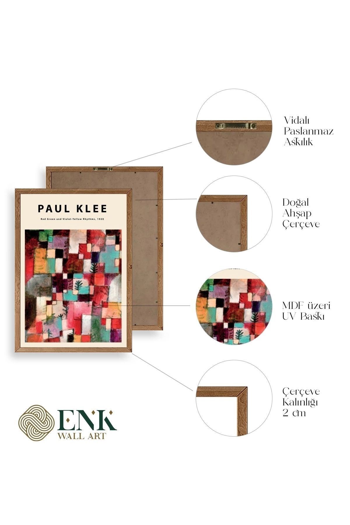 Paul Klee Ahşap Çerçeveli Tablo 23 x 30