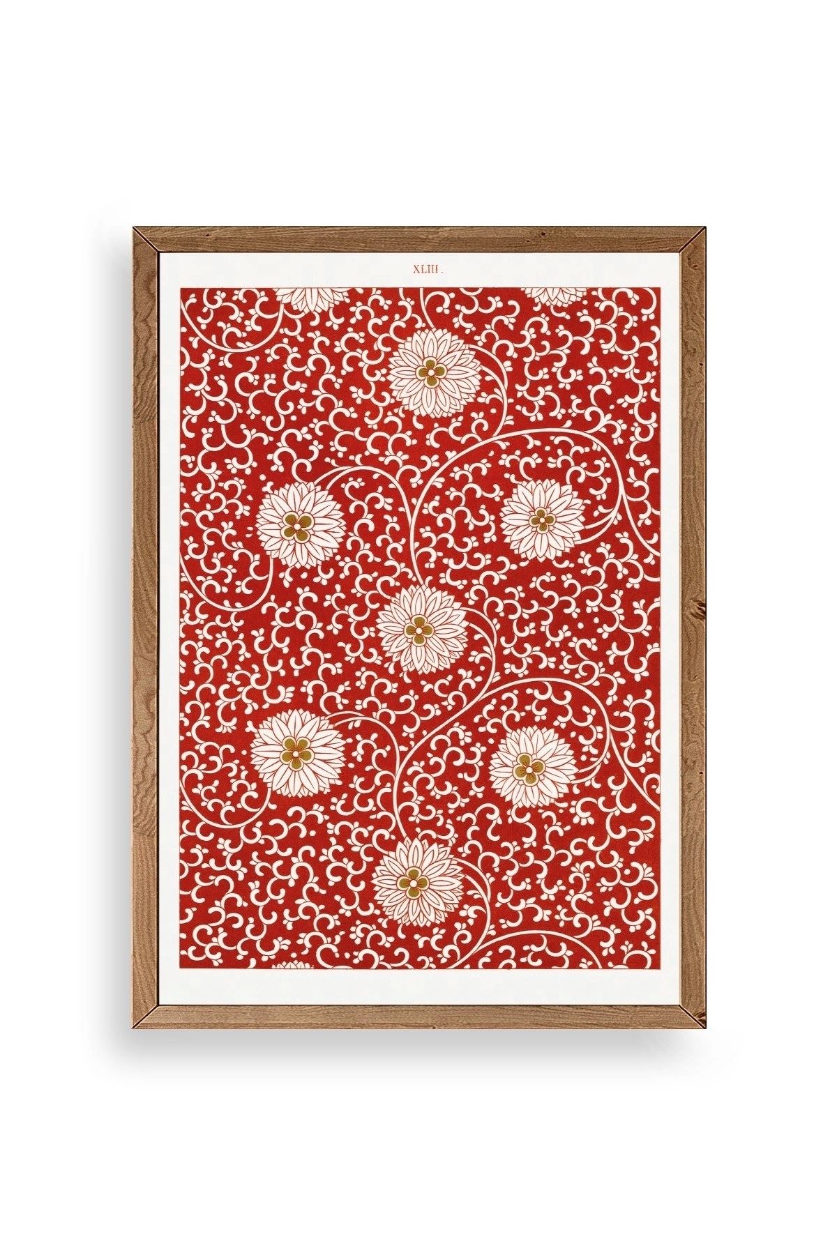 Çiçekler Ahşap Çerçeveli Tablo 17 x 23