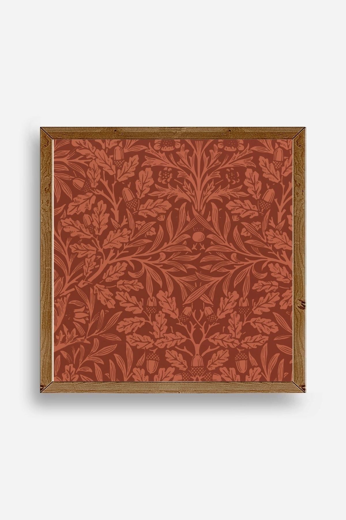 Yaprak Ahşap Çerçeveli Tablo 23 x 23