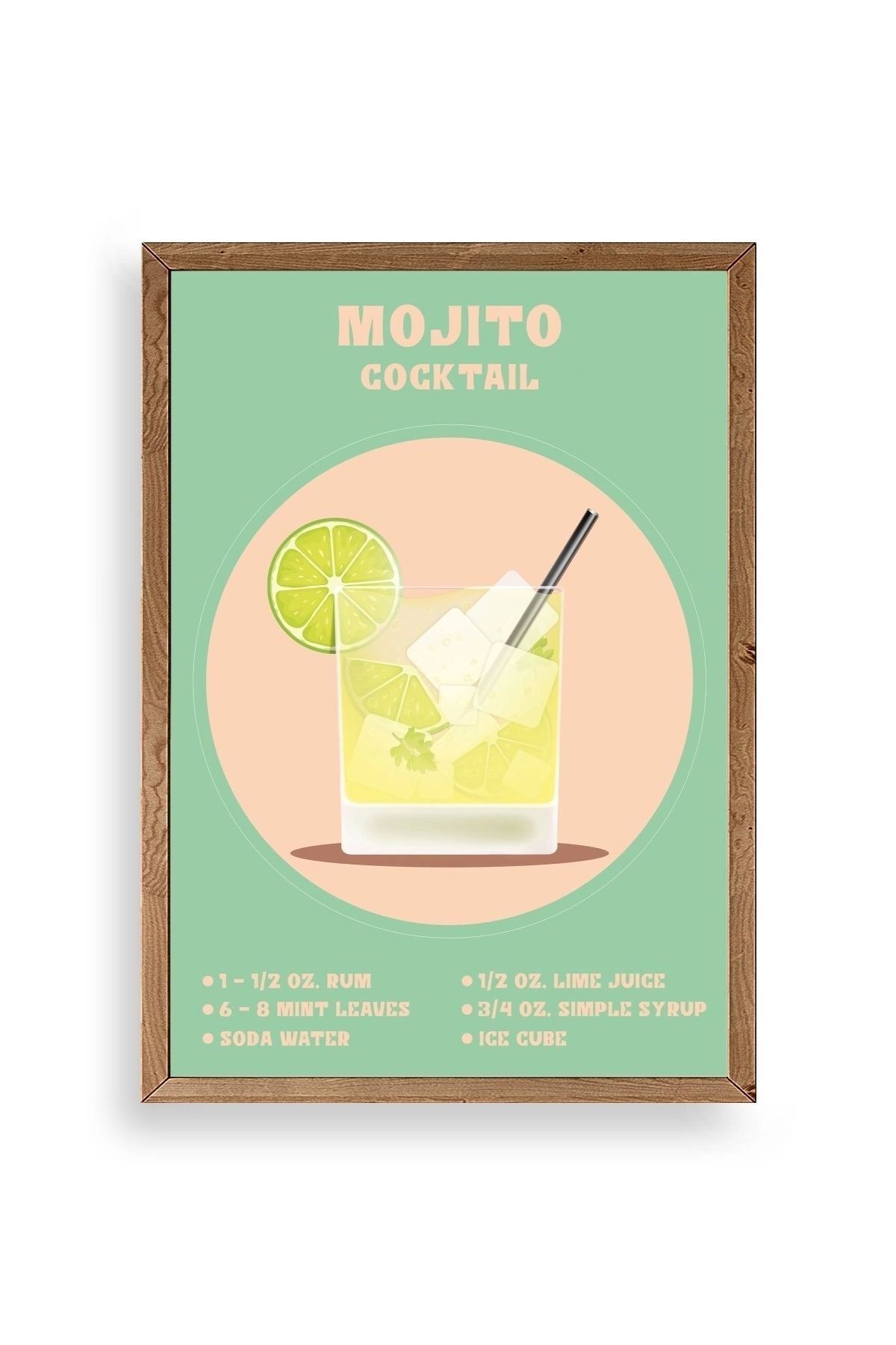 Mojito Ahşap Çerçeveli Tablo 23 x 30