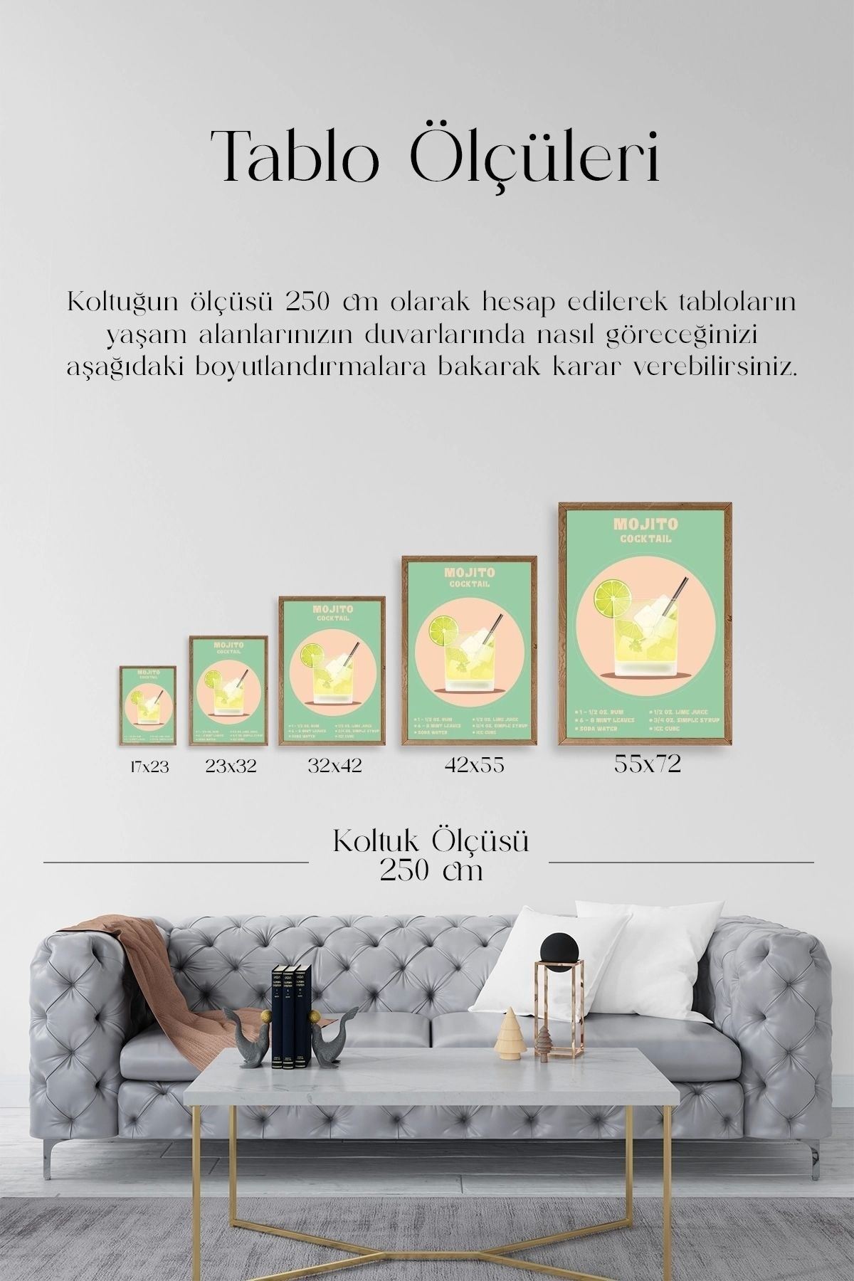 Mojito Ahşap Çerçeveli Tablo 23 x 30