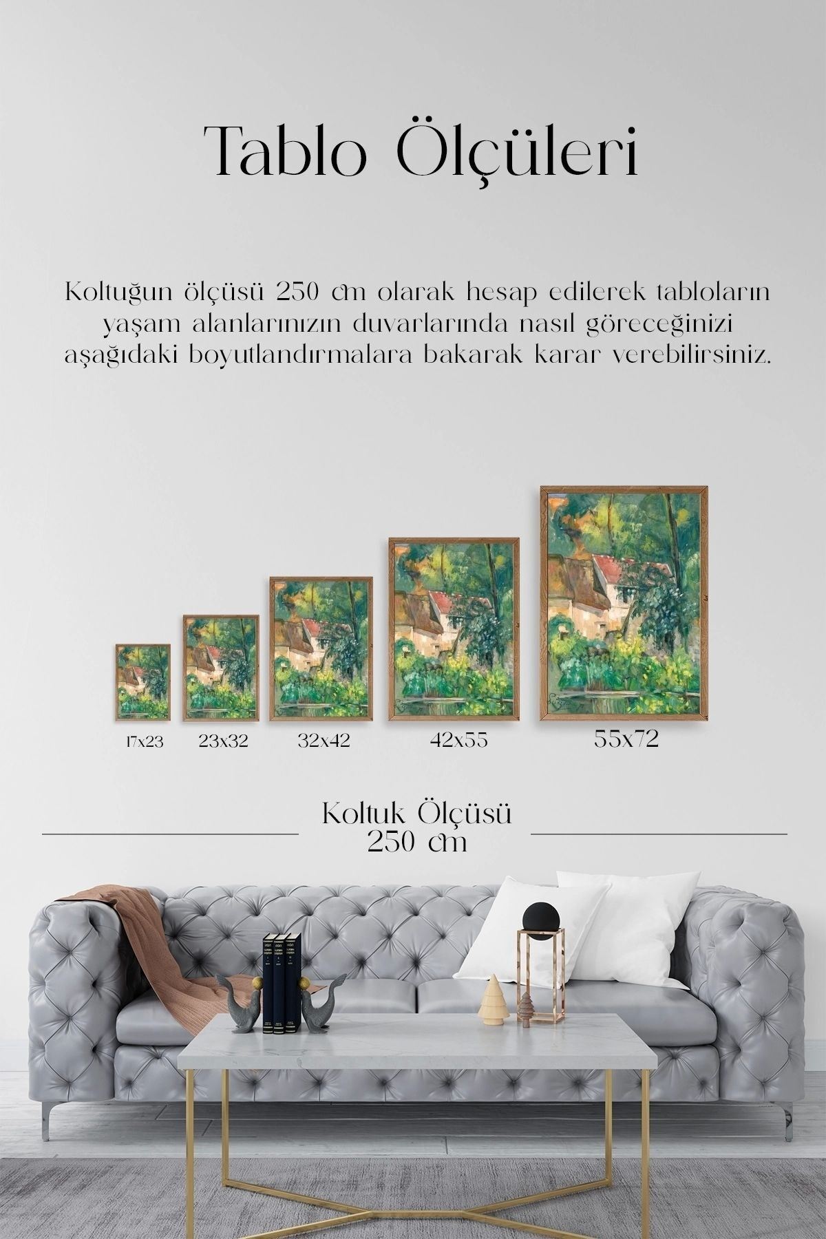 Paul Cezenne Kalender Ahşap Çerçeveli Tablo 23 x 30