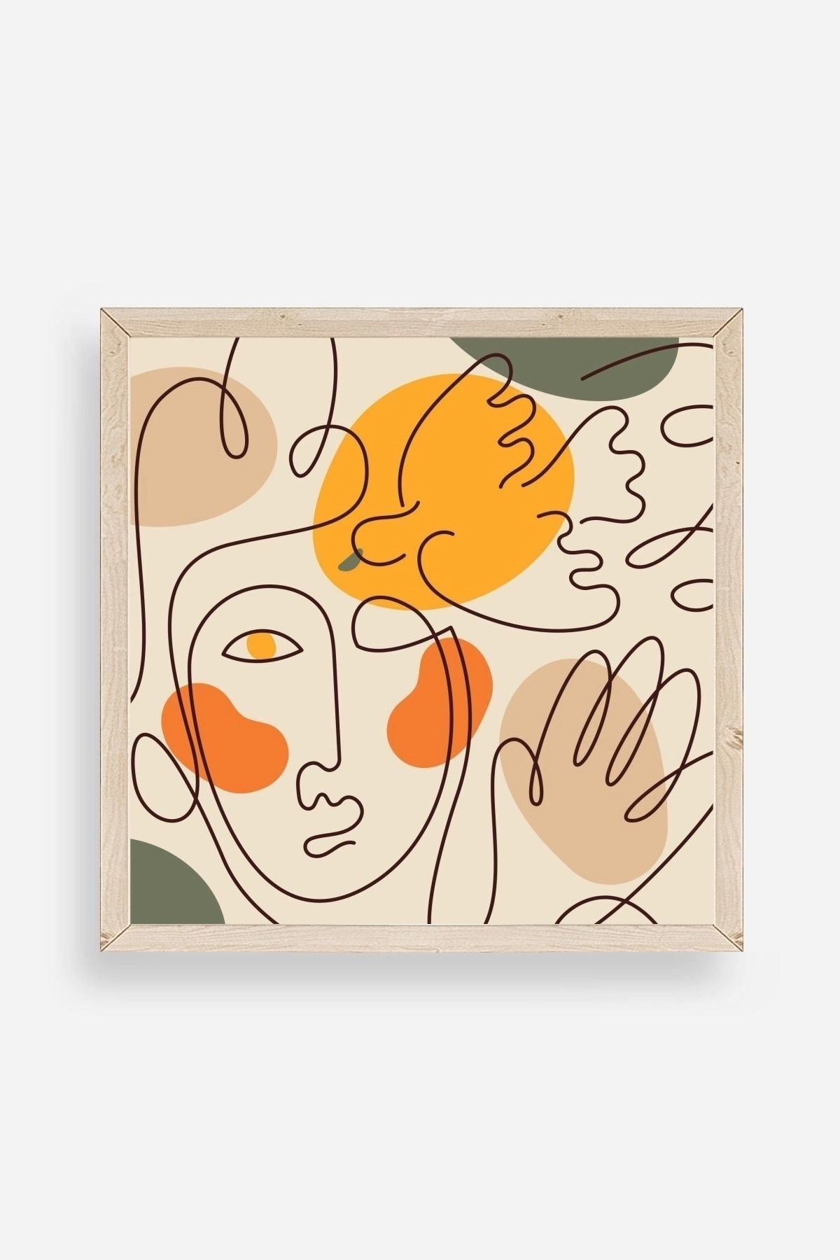 Modern Ahşap Çerçeveli Tablo 23 x 23