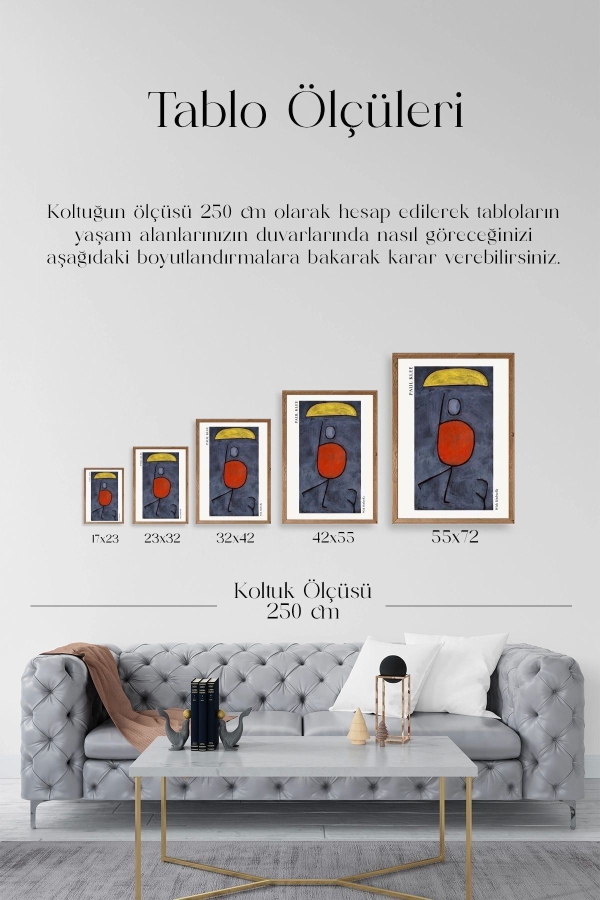 Paul Klee Ahşap Çerçeveli Tablo 17 x 23