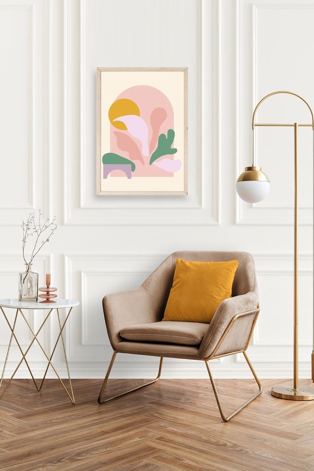 Modern Ahşap Çerçeveli Tablo 17 x 23