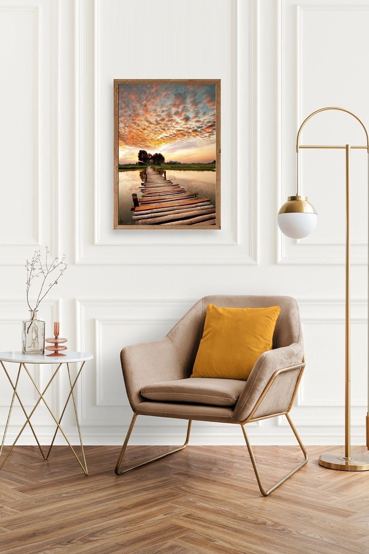 Manzara Doğa Ahşap Çerçeveli Tablo 50 x 70