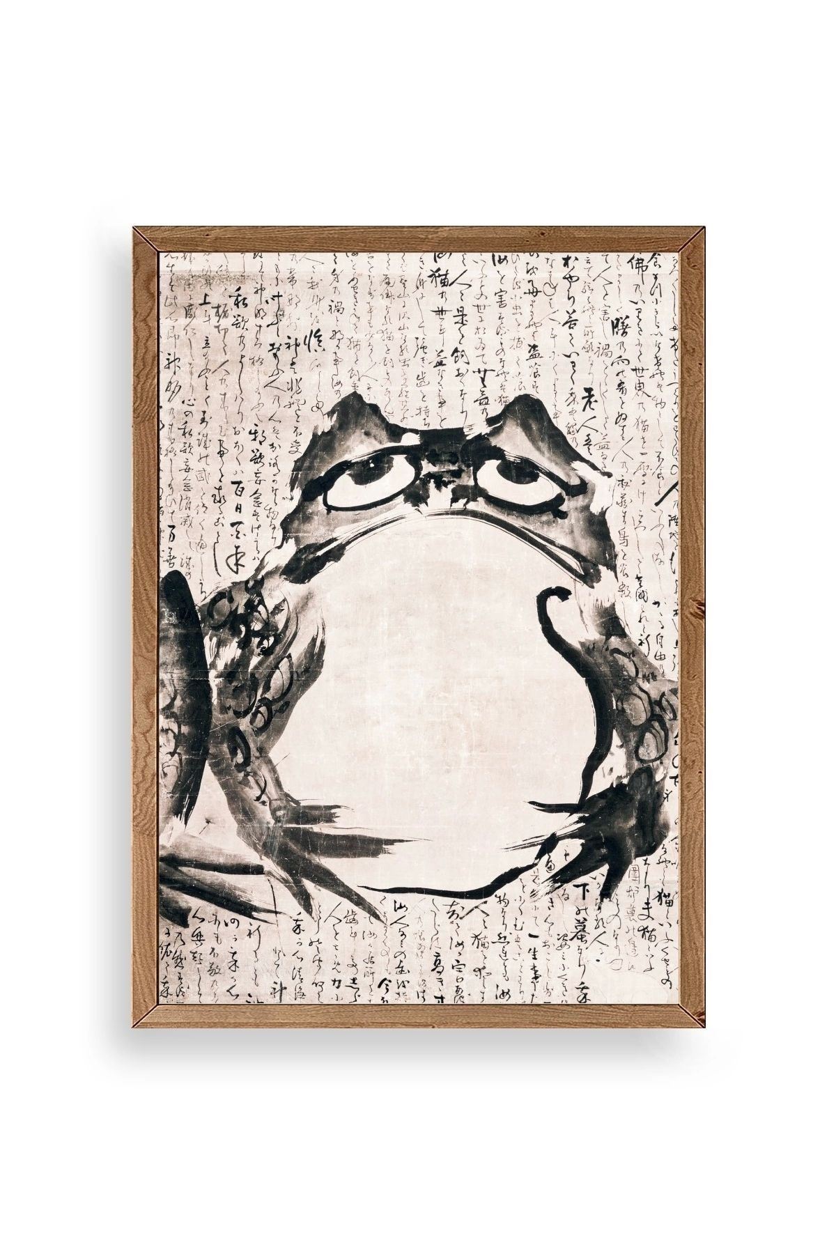 Kurbağa Ahşap Çerçeveli Tablo 50 x 70