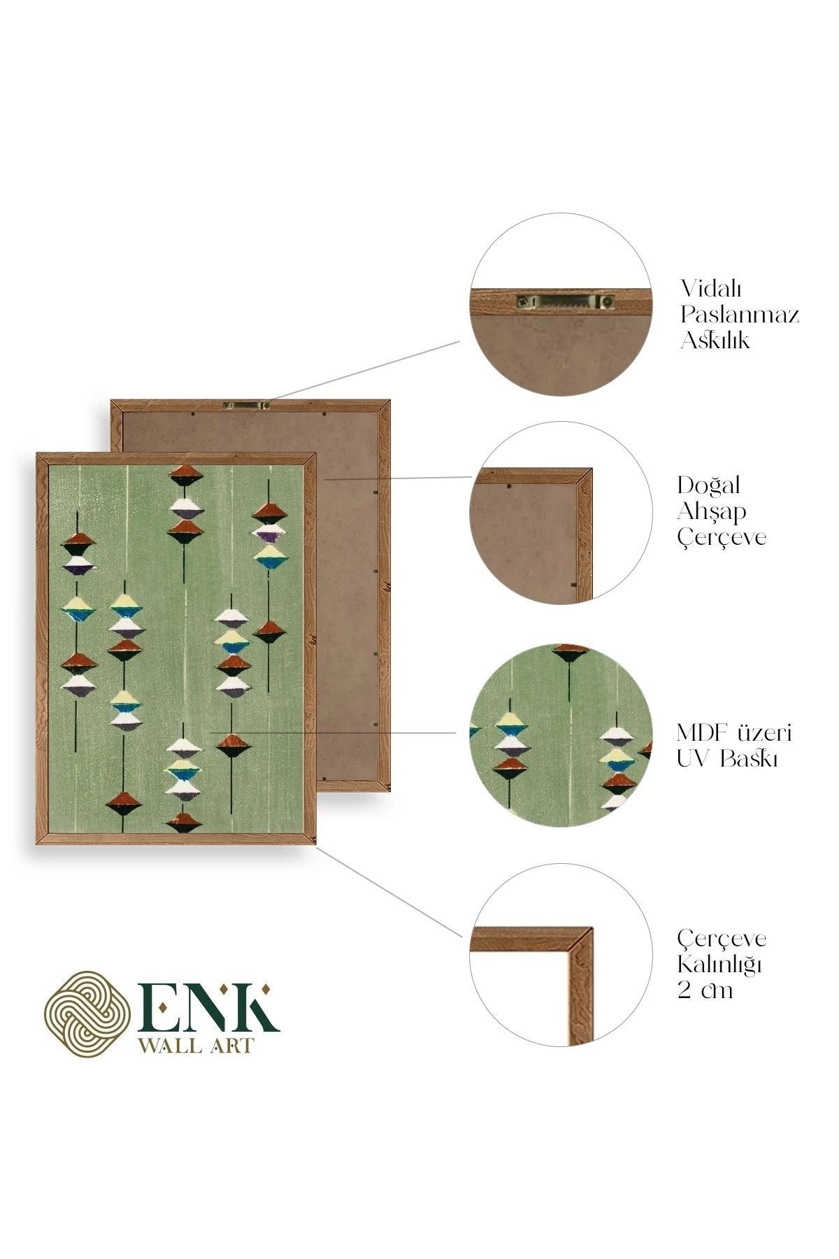 Furuya Korin Ahşap Çerçeveli Tablo 17 x 23