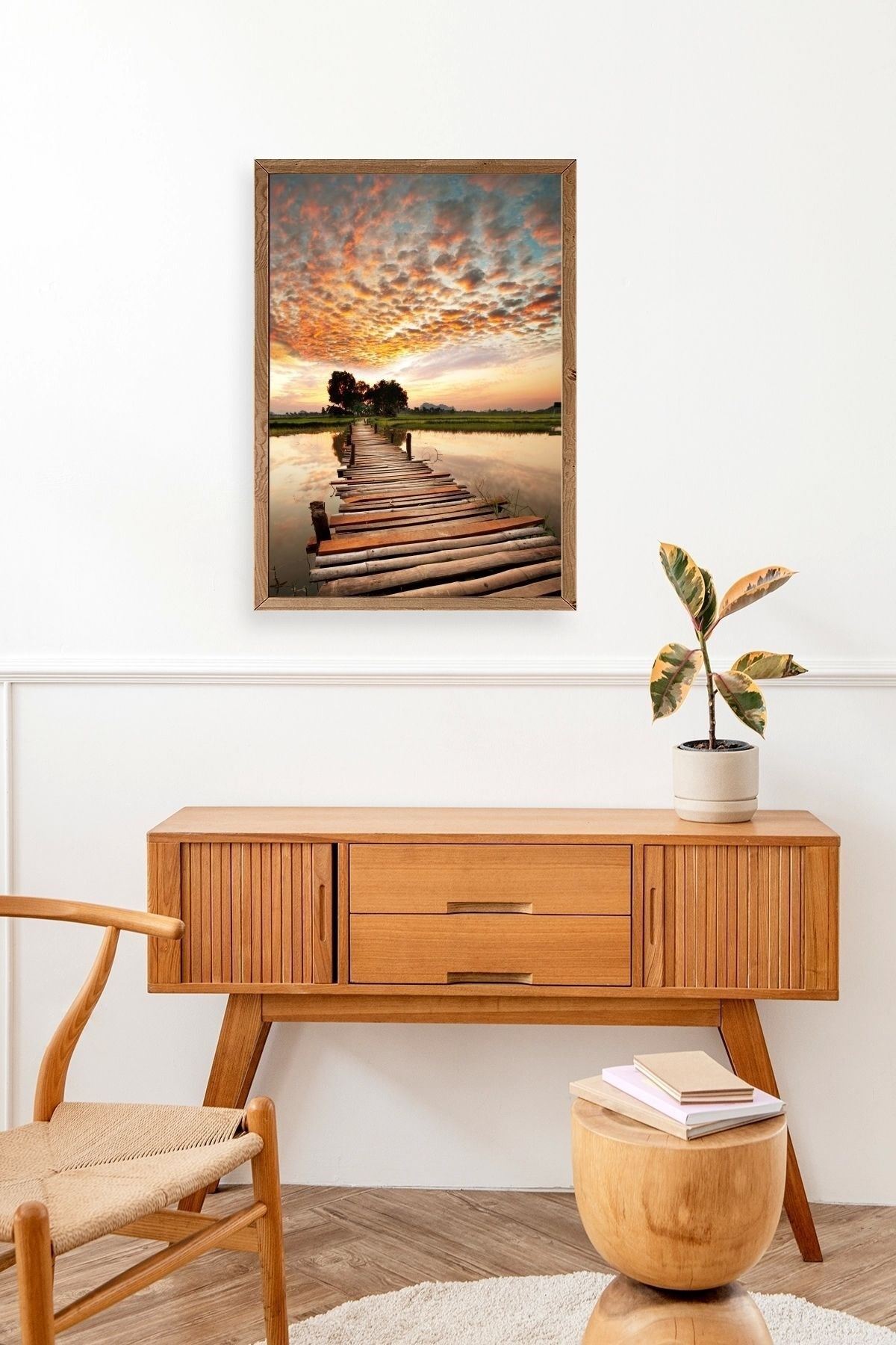 Manzara Doğa Ahşap Çerçeveli Tablo 30 x 42