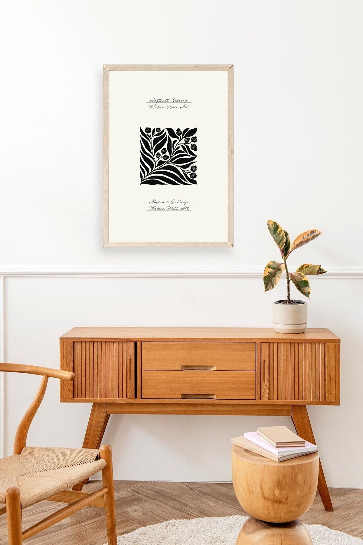 Çiçek Ahşap Çerçeveli Tablo 17 x 23