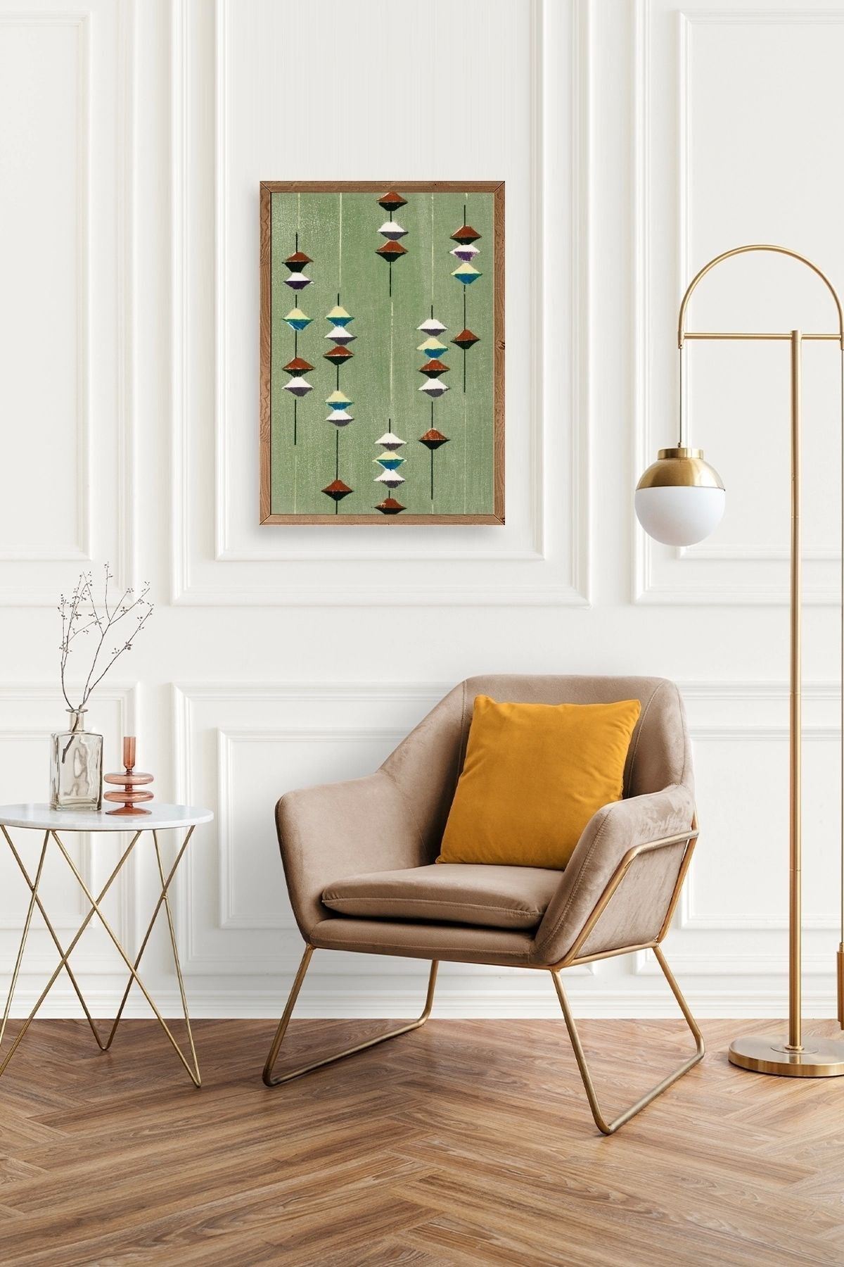 Furuya Korin Ahşap Çerçeveli Tablo 50 x 70