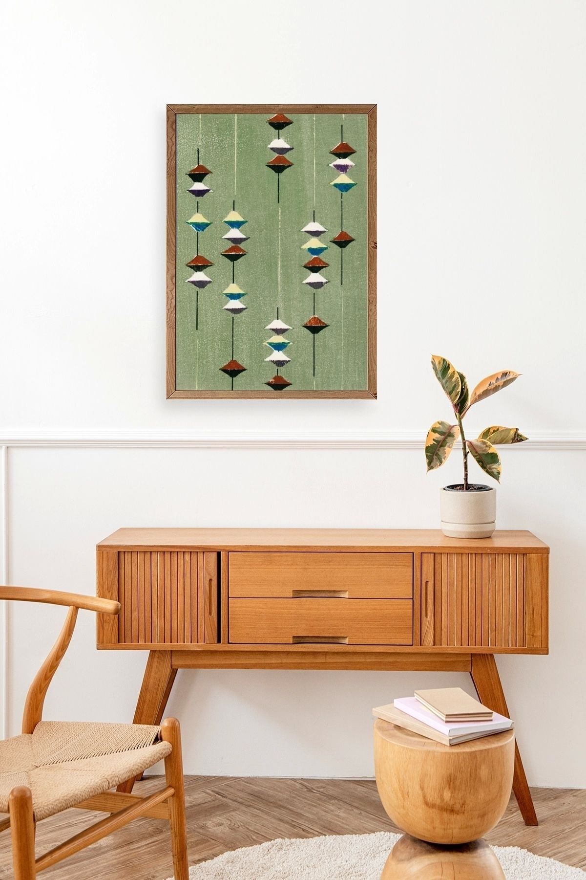 Furuya Korin Ahşap Çerçeveli Tablo 50 x 70