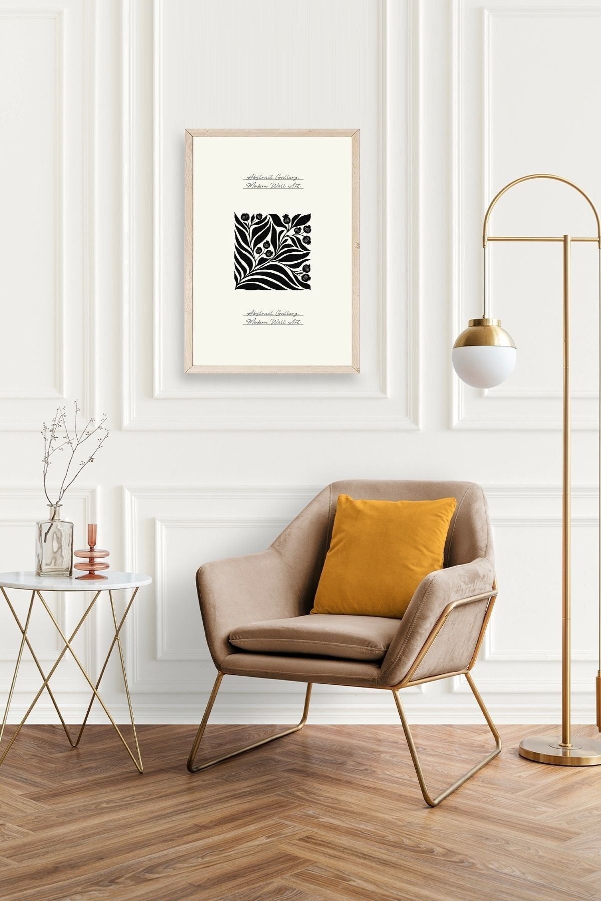 Çiçek Ahşap Çerçeveli Tablo 50 x 70