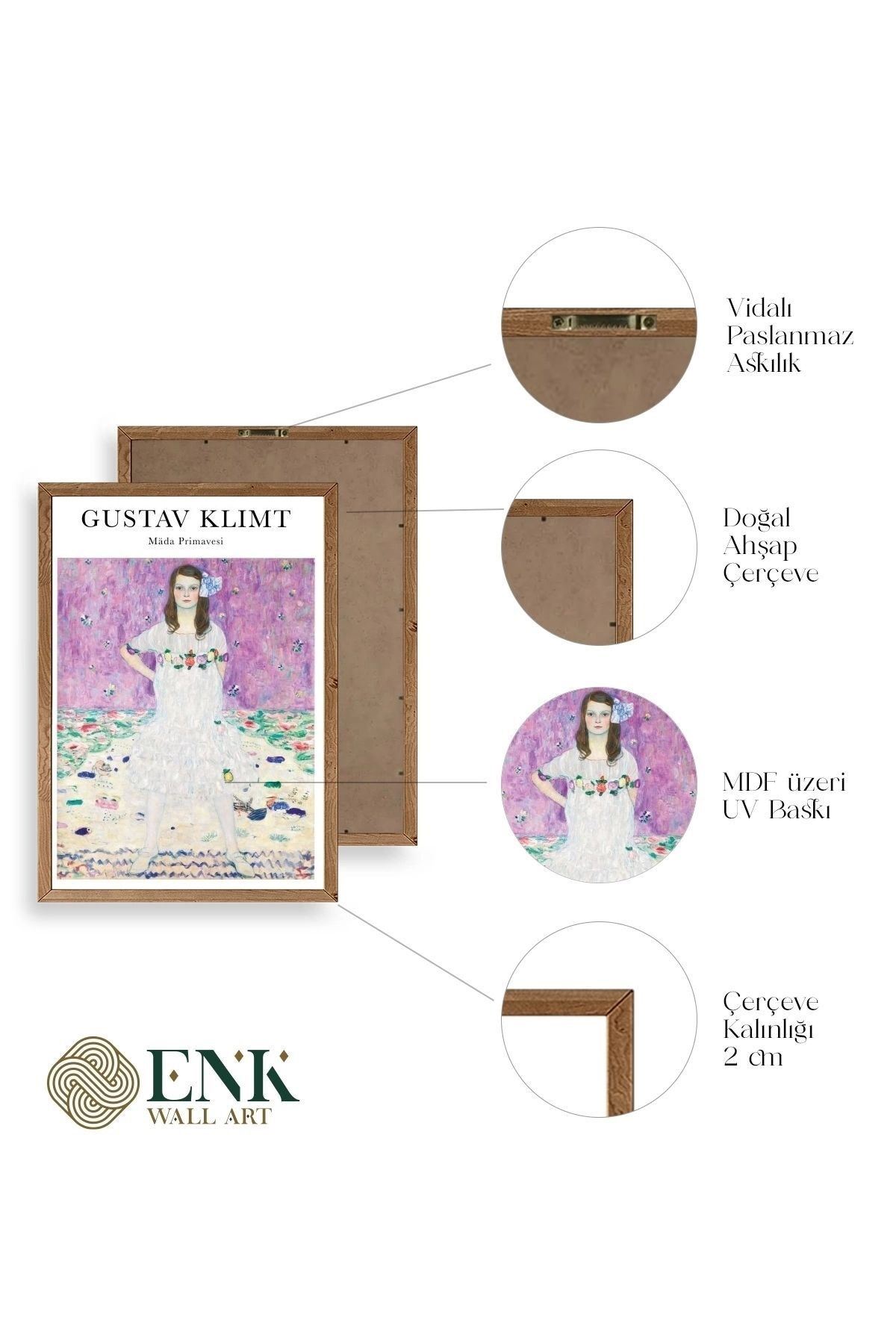 Gustav Klimt Ahşap Çerçeveli Tablo 30 x 42