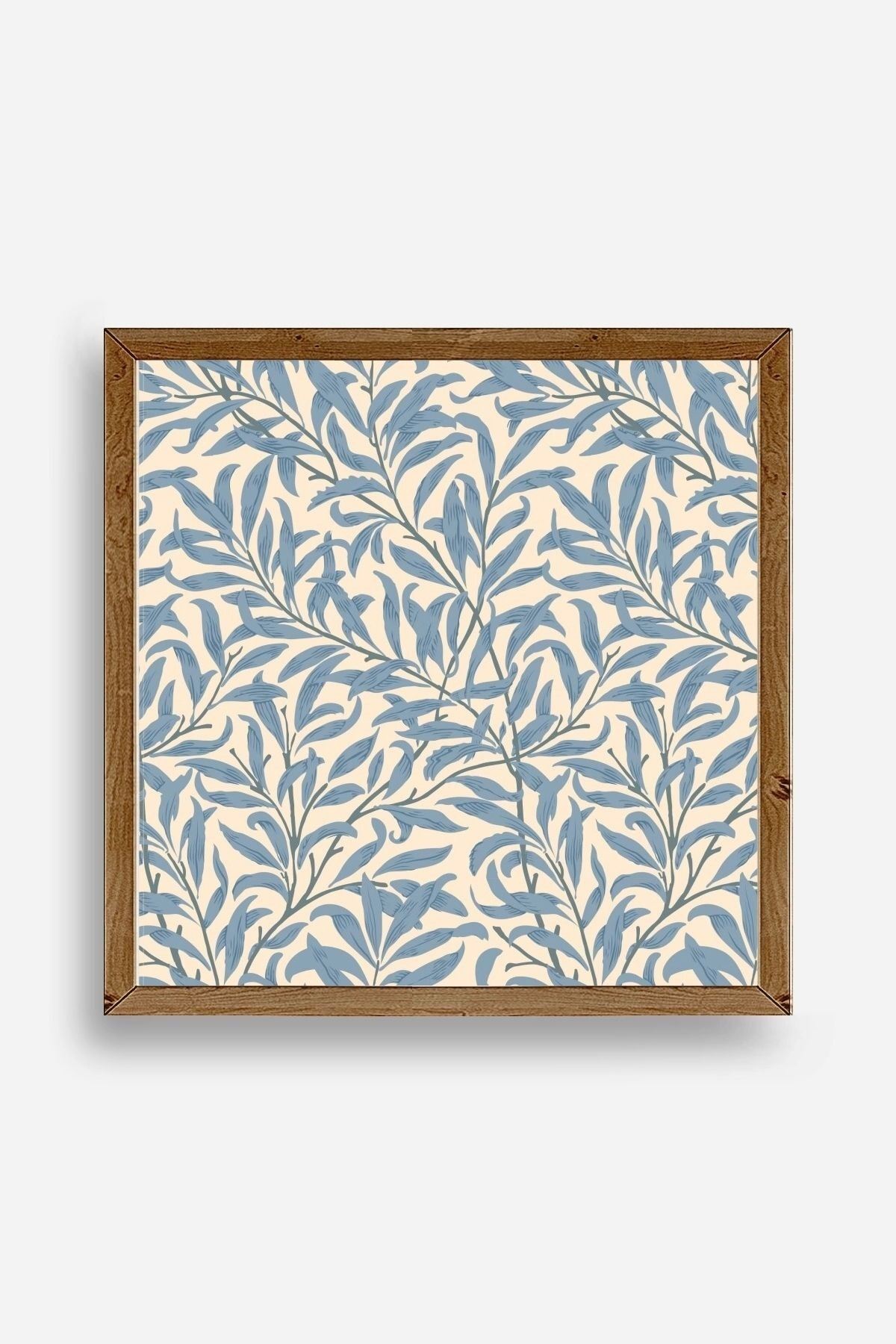 Yapraklar Ahşap Çerçeveli Tablo 23 x 23