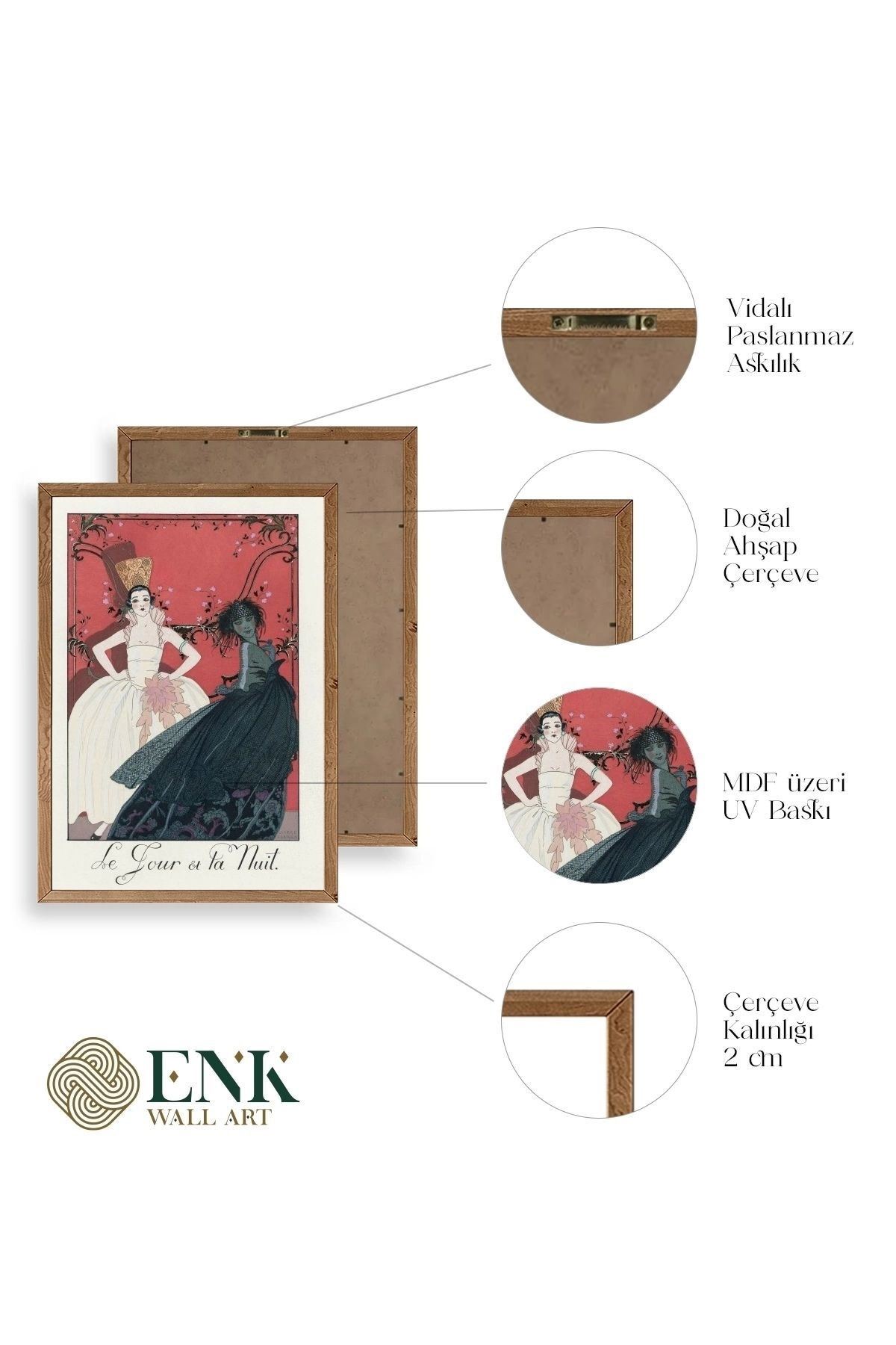 Paulette Duval Ahşap Çerçeveli Tablo 50 x 70