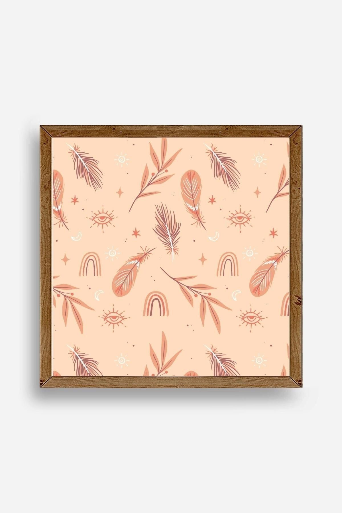 Tüy Ahşap Çerçeveli Tablo 23 x 23