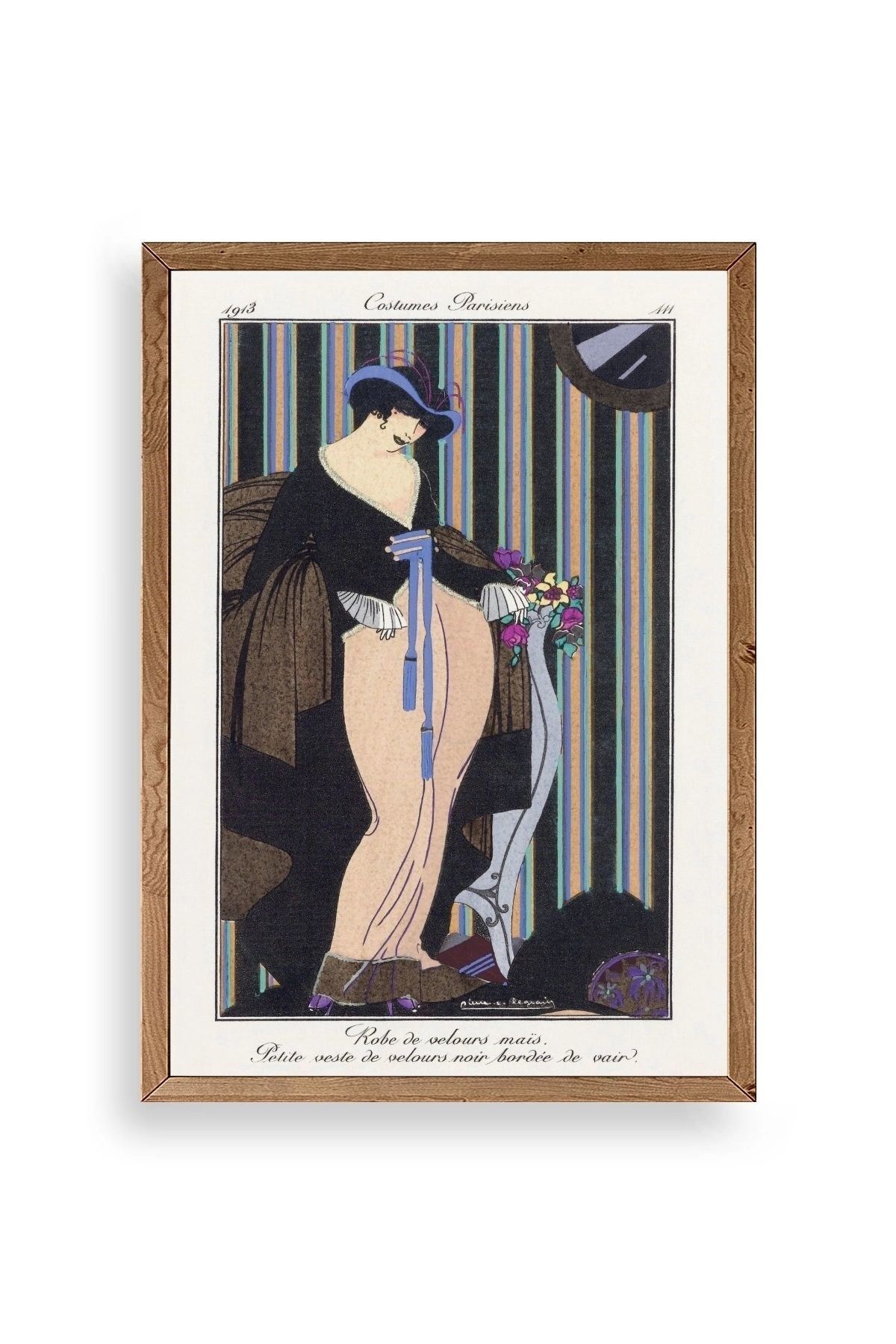 Costume Parisiens Ahşap Çerçeveli Tablo 30 x 42