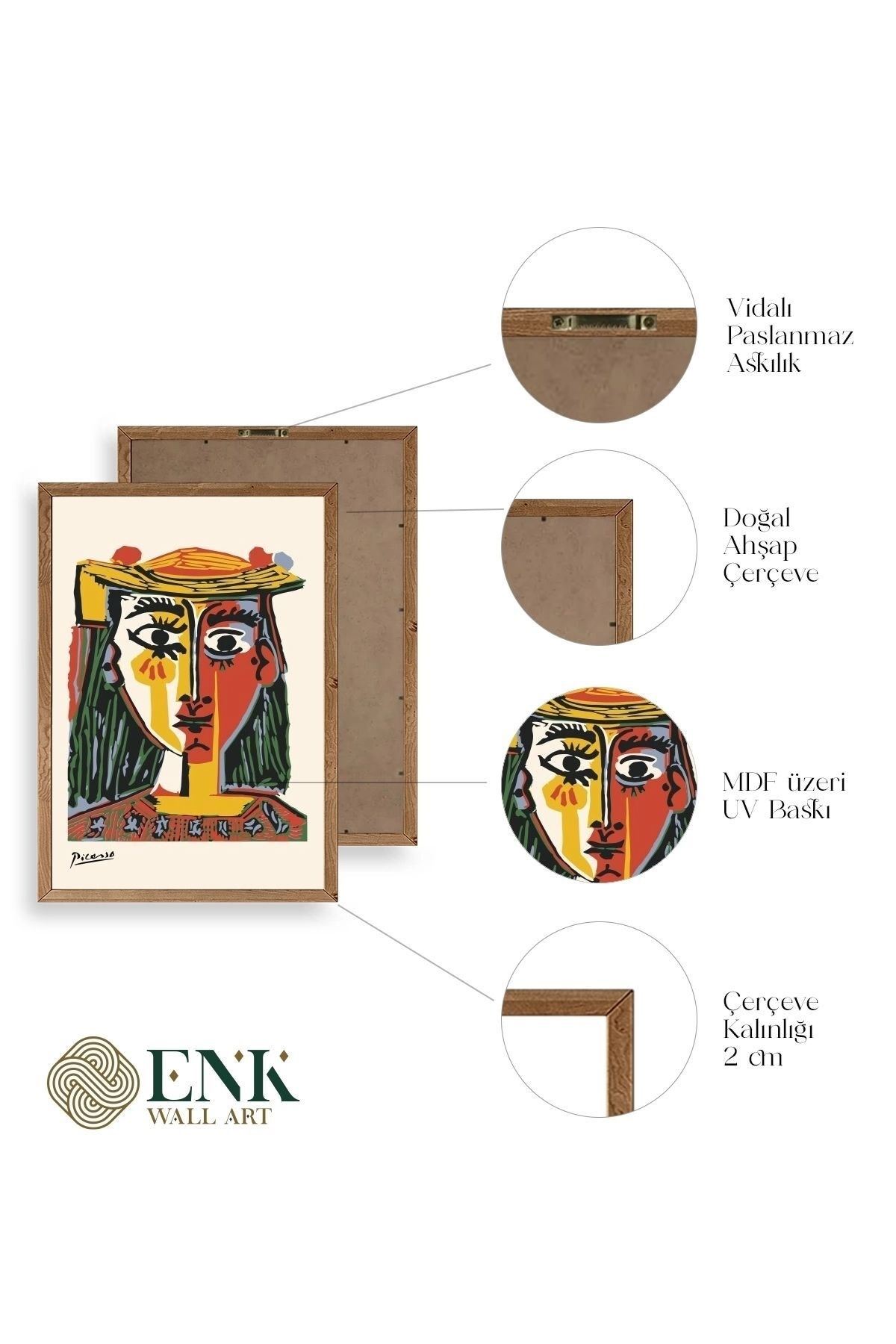 Picasso Ahşap Çerçeveli Tablo 17 x 23
