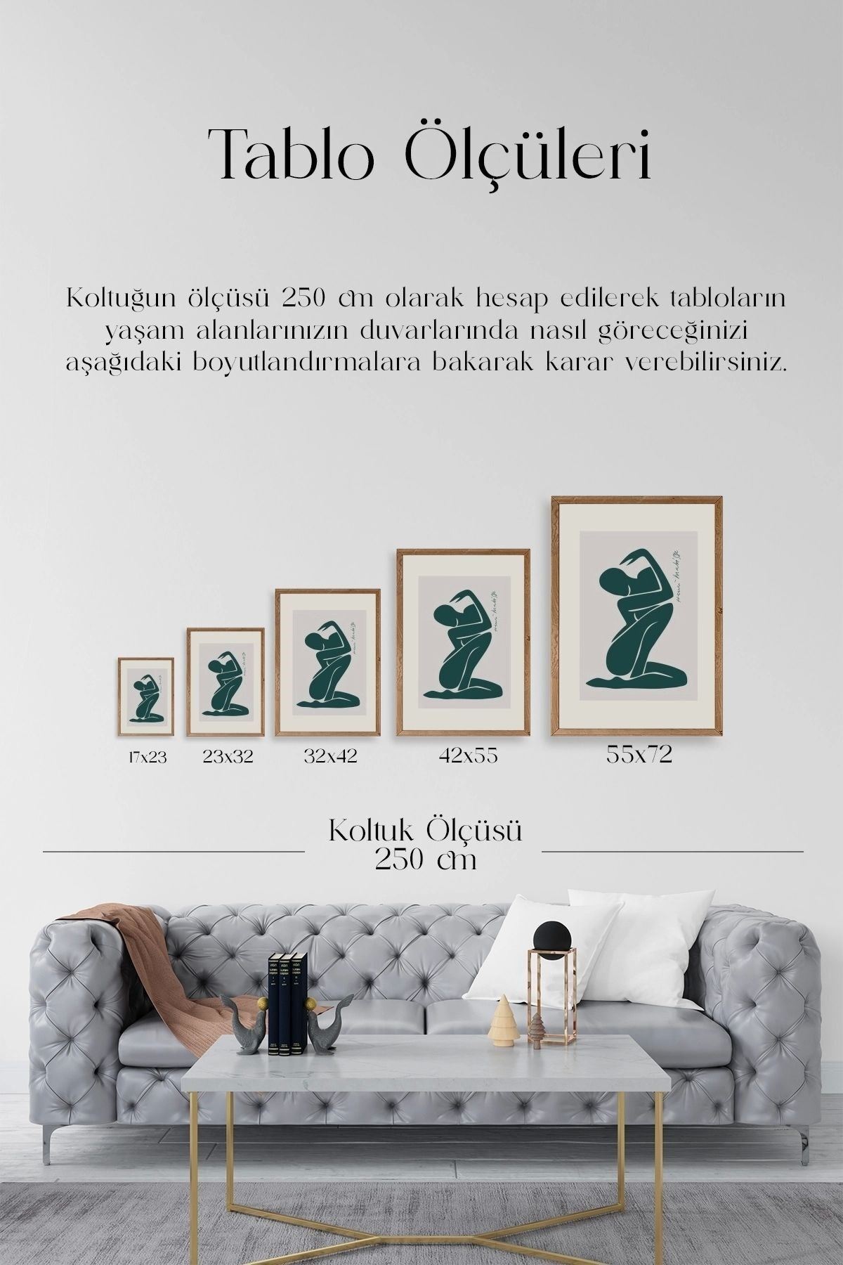 Modern Ahşap Çerçeveli Tablo 30 x 42