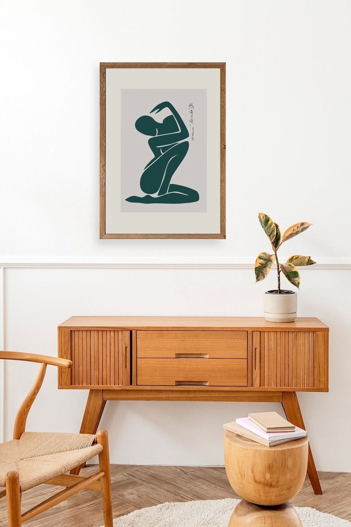 Modern Ahşap Çerçeveli Tablo 17 x 23