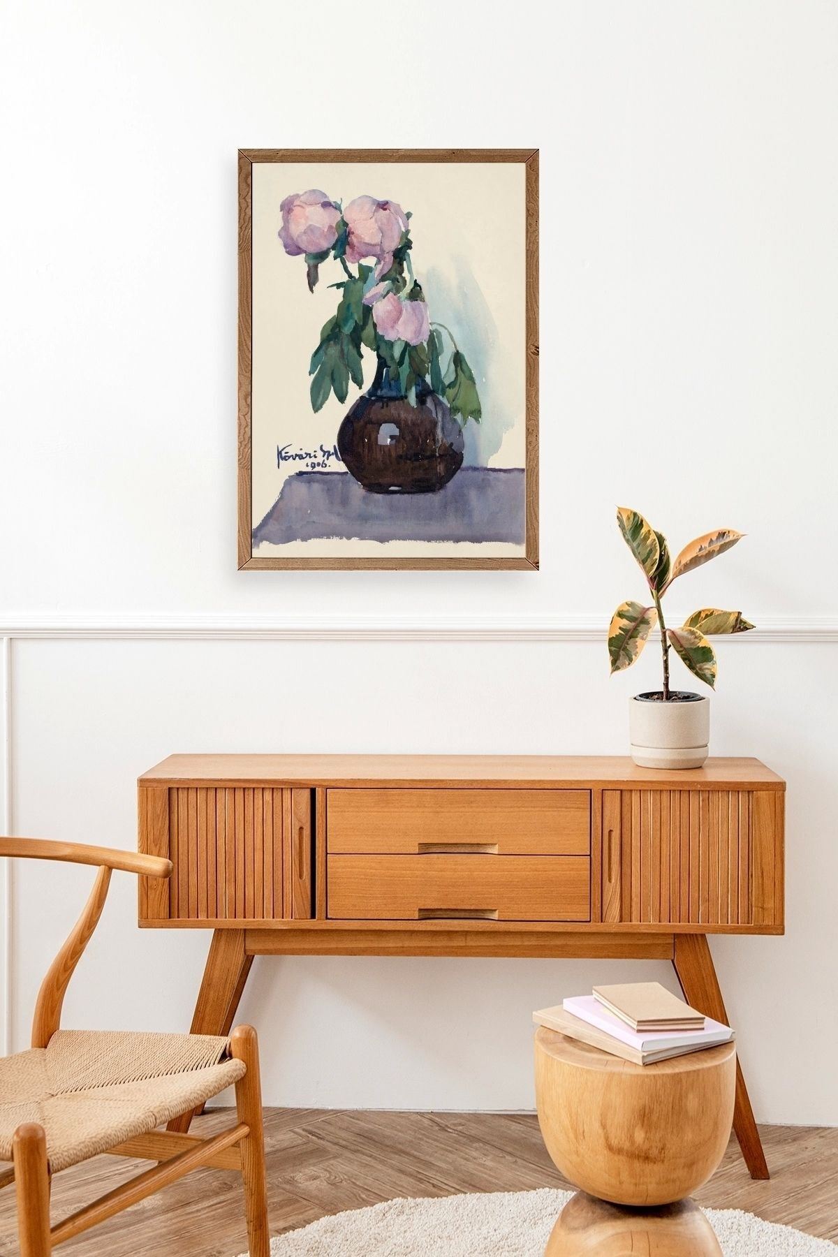 Kövári Ka?marik Ahşap Çerçeveli Tablo 17 x 23