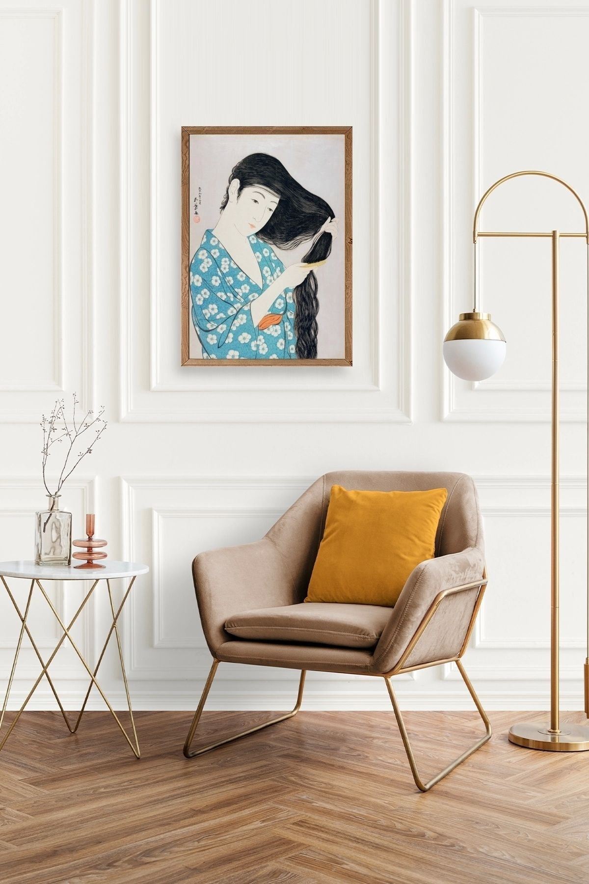 Hashiguchi Goyo Ahşap Çerçeveli Tablo 50 x 70